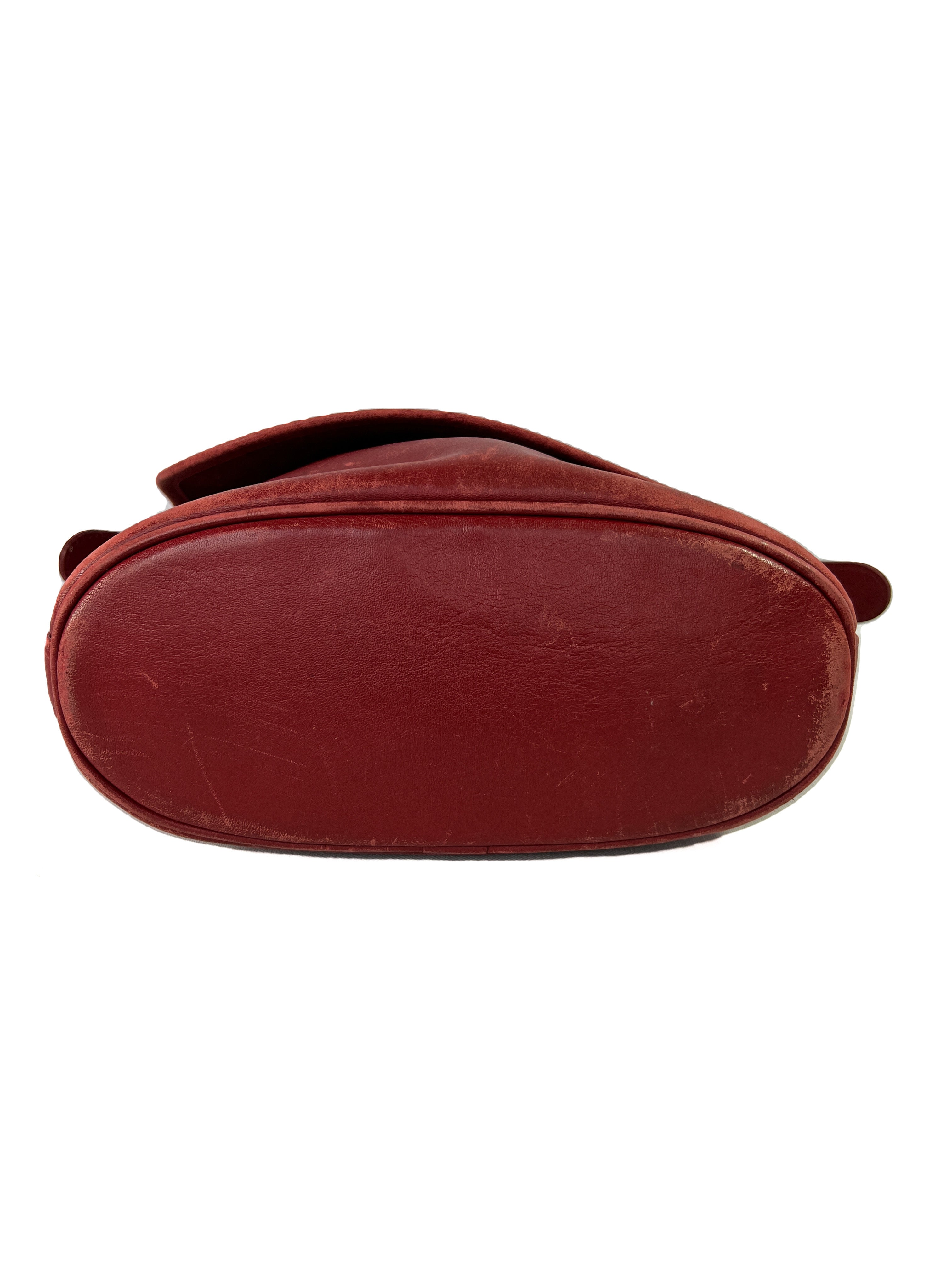 Coach red vintage leather crossbody