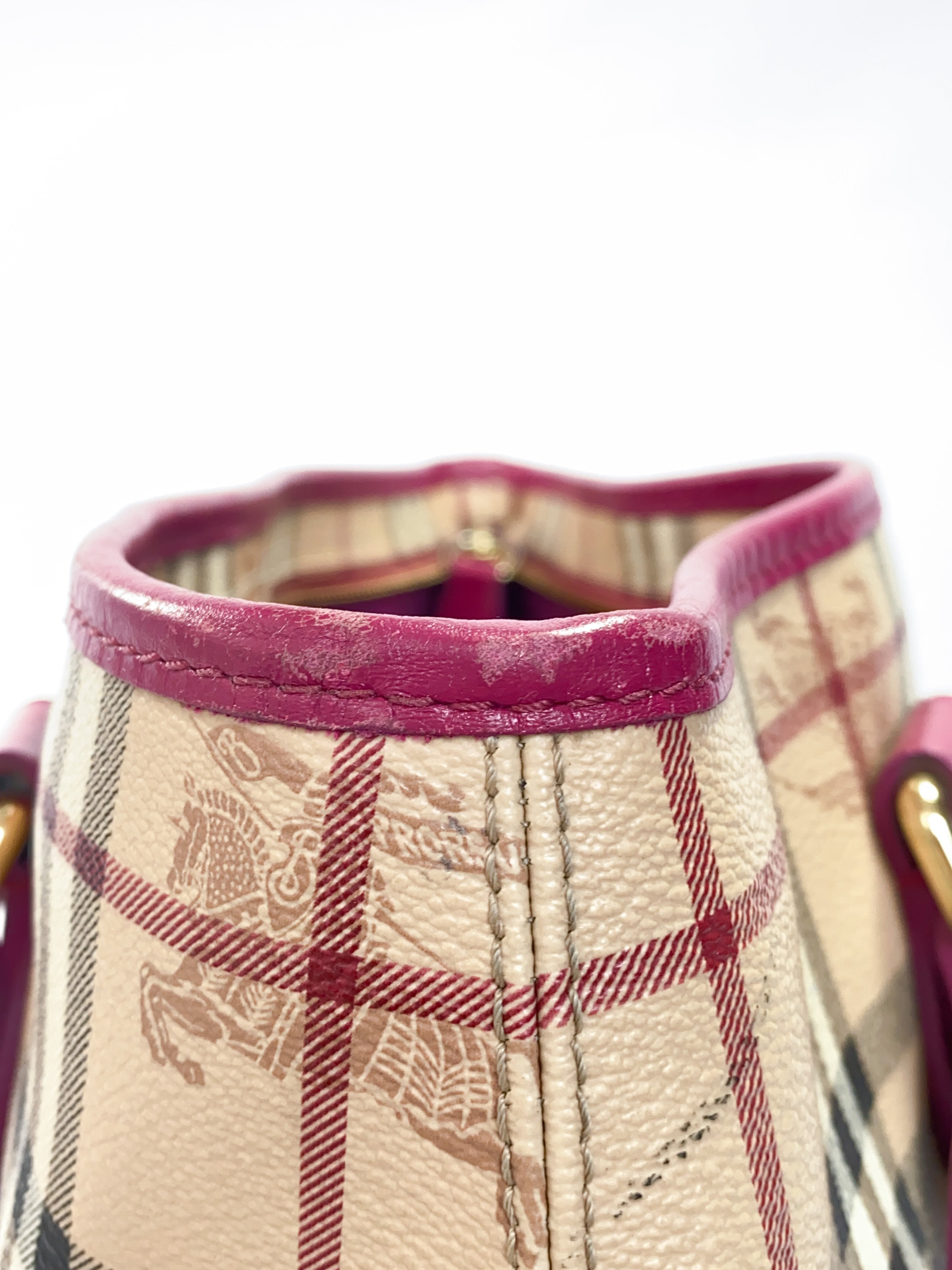 Burberry plaid nova check and pink shoulder bag - My Girlfriend's Wardrobe LLC
