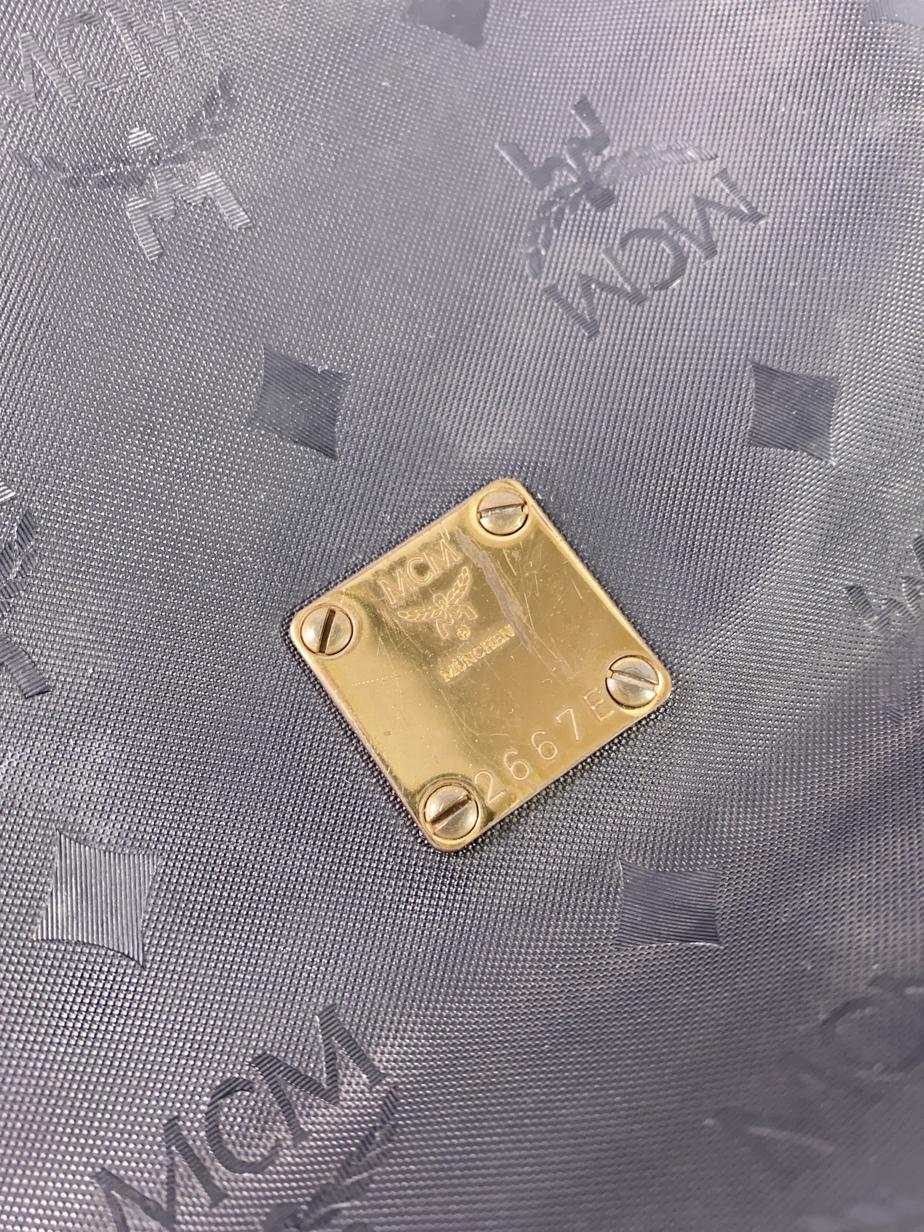 MCM black vintage shoulder bag