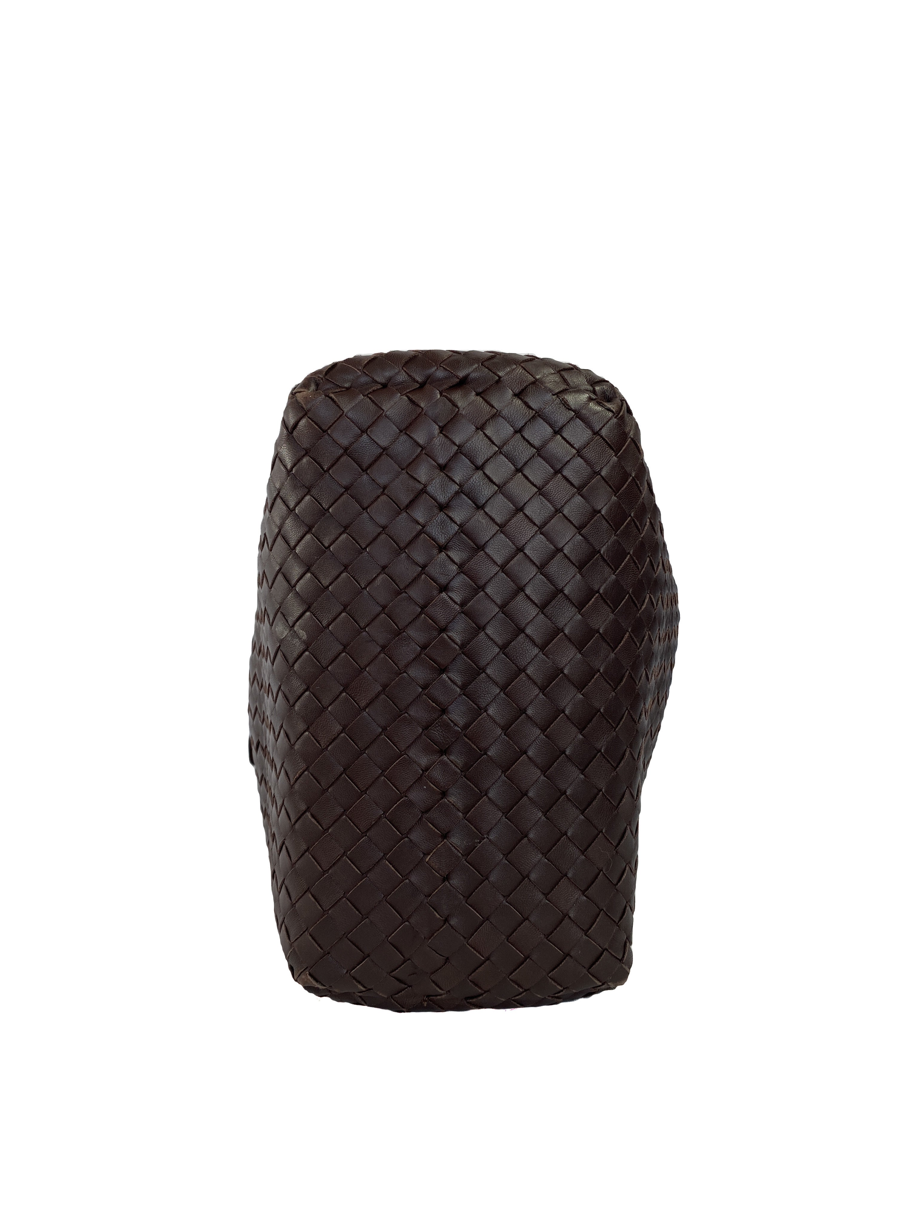 Bottega Veneta brown leather woven tote