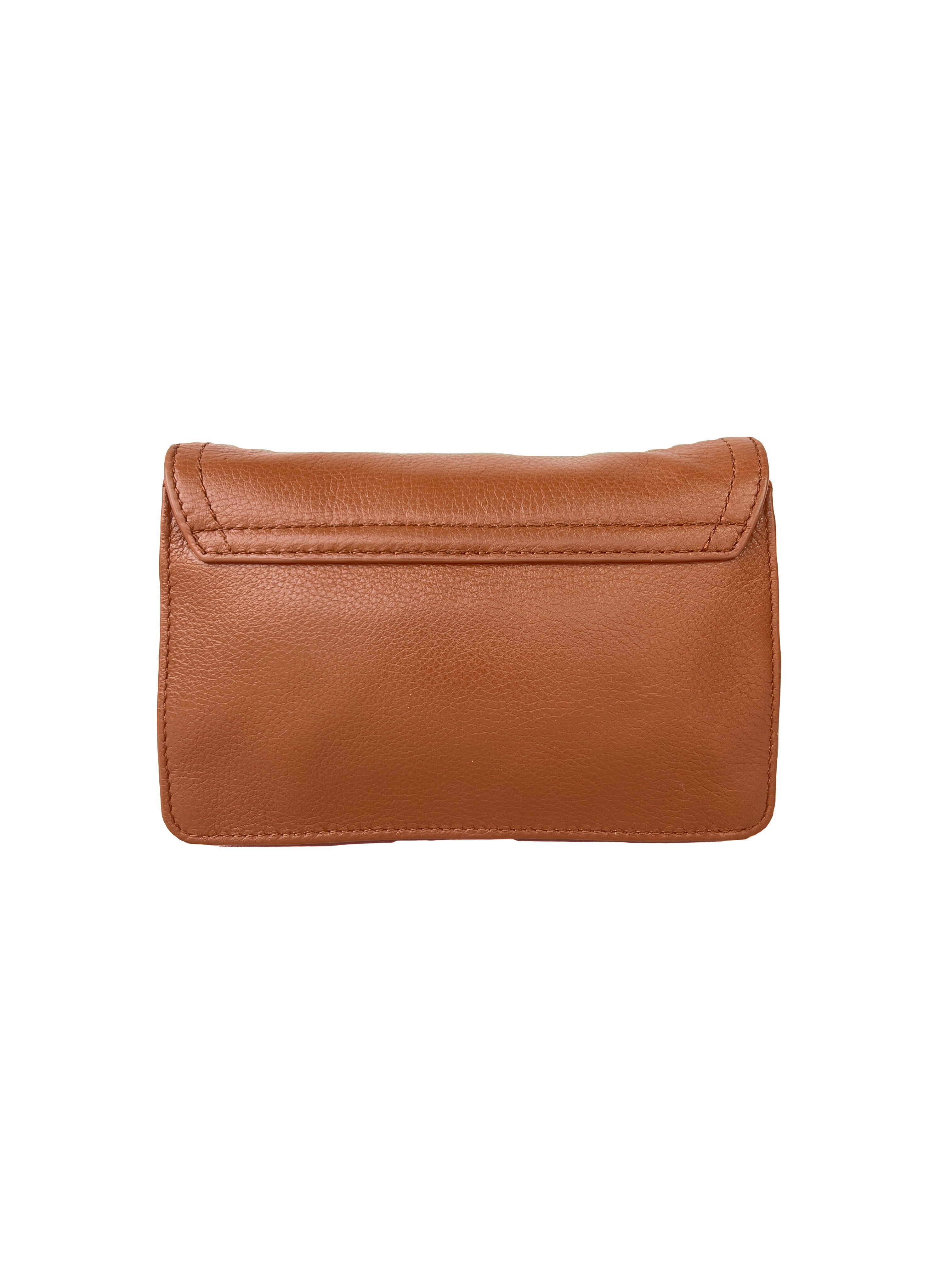Tory Burch brown and orange leather mini crossbody - My Girlfriend's Wardrobe LLC