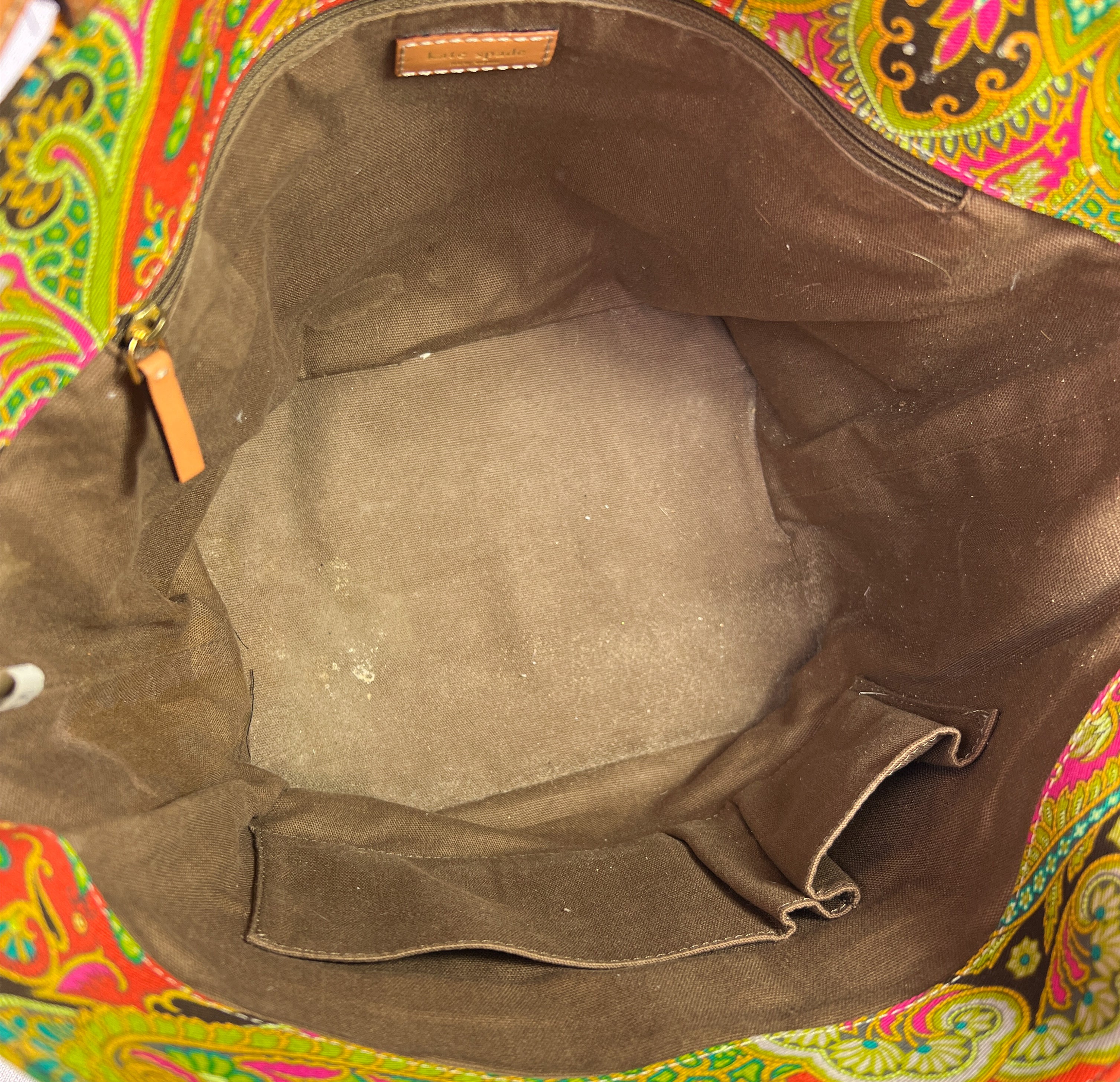 Kate Spade multi color paisley print bag