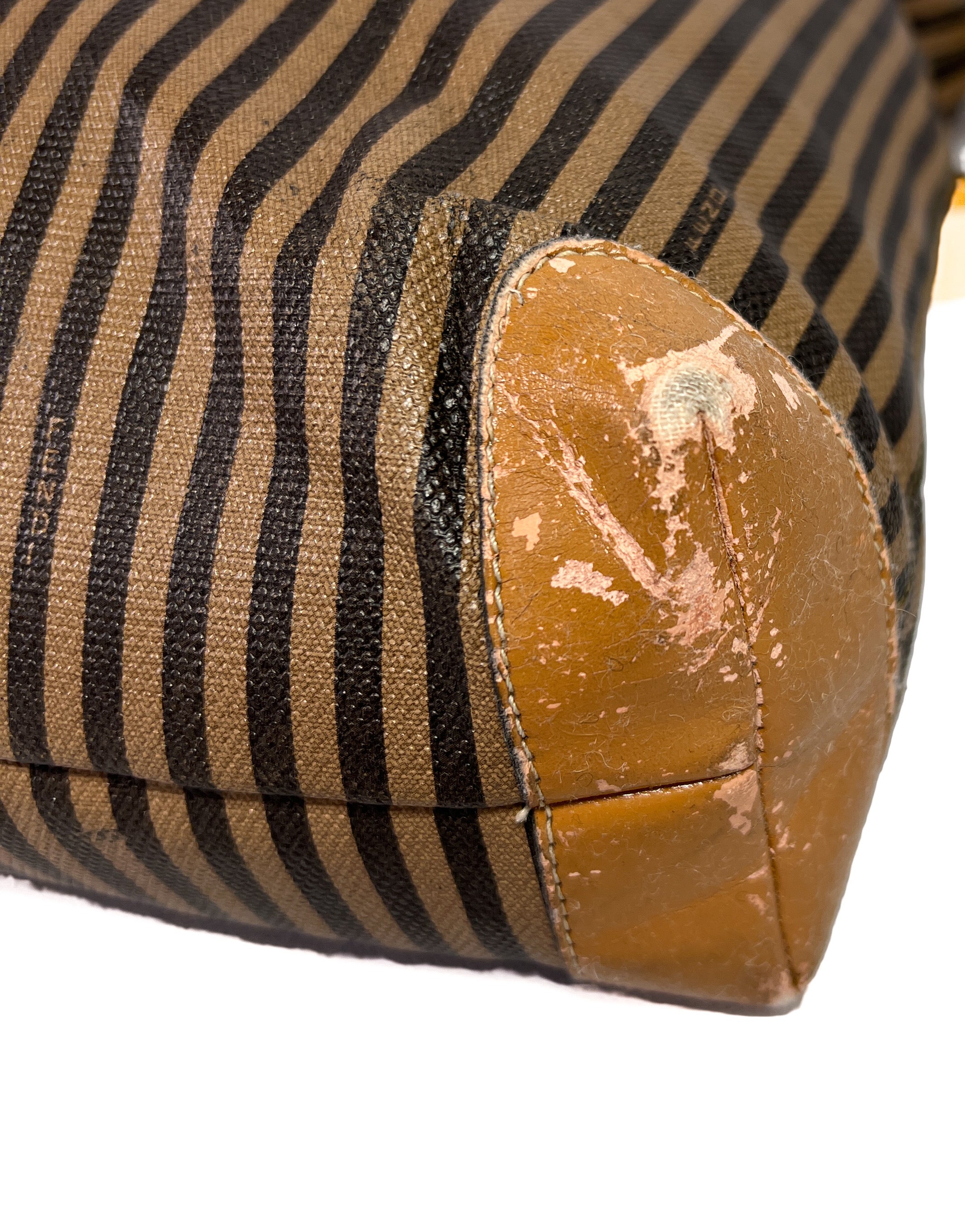 Fendi vintage Penguin striped tote AS IS