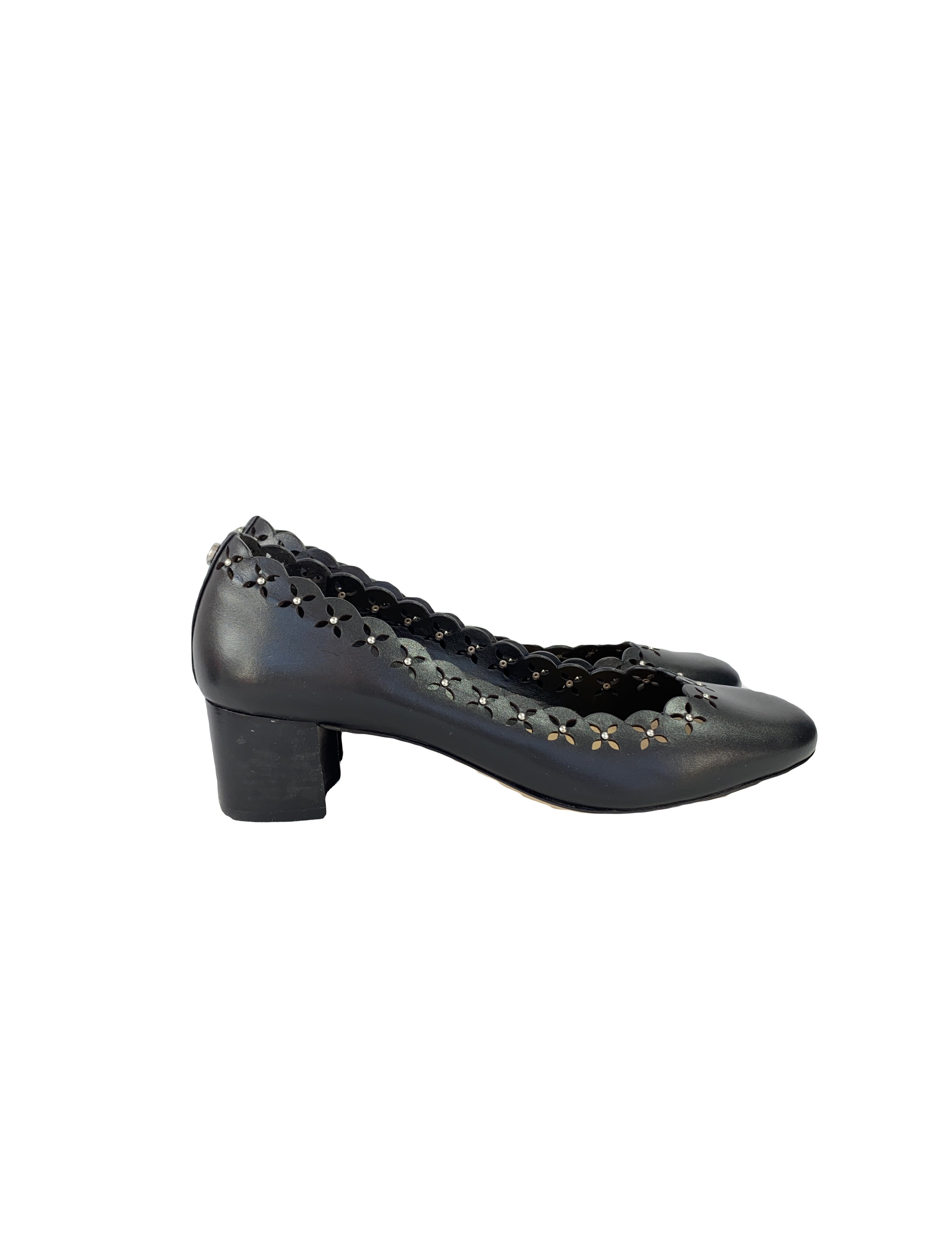 Michael Kors black eyelet low pumps size 8 NEW