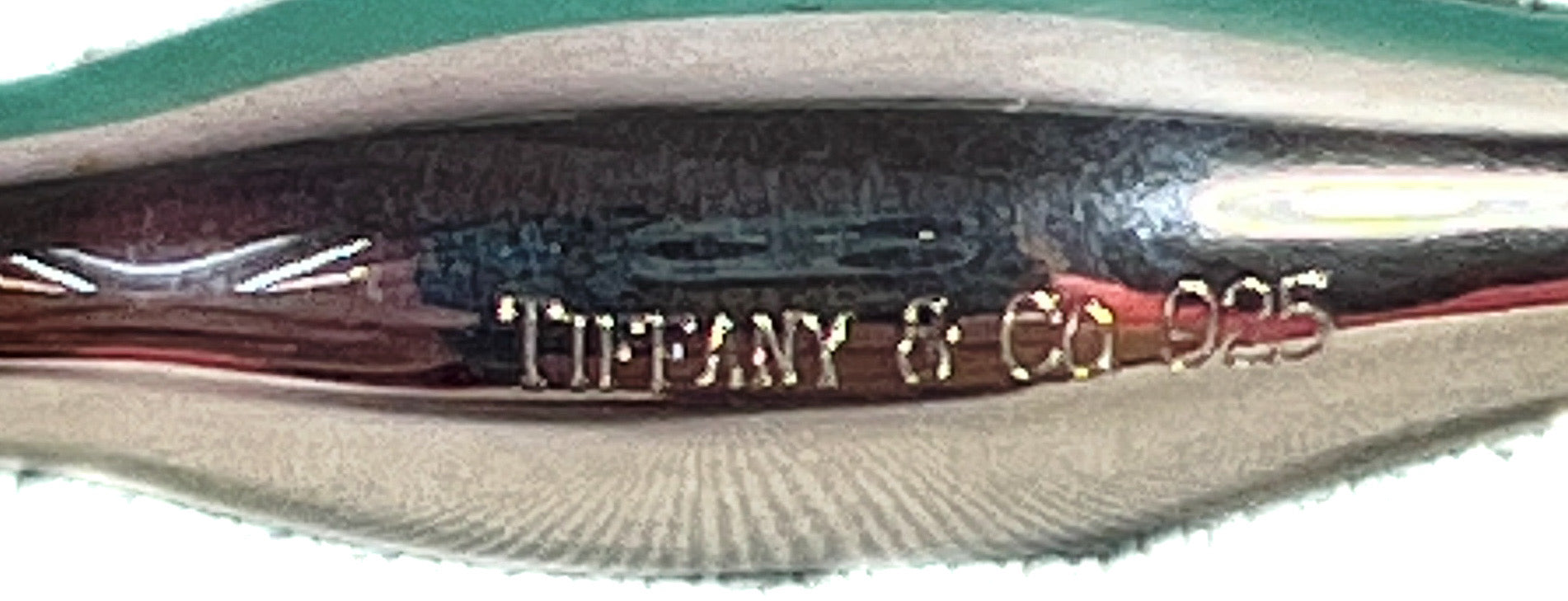 Tiffany & Co sterling silver barbell baby rattle