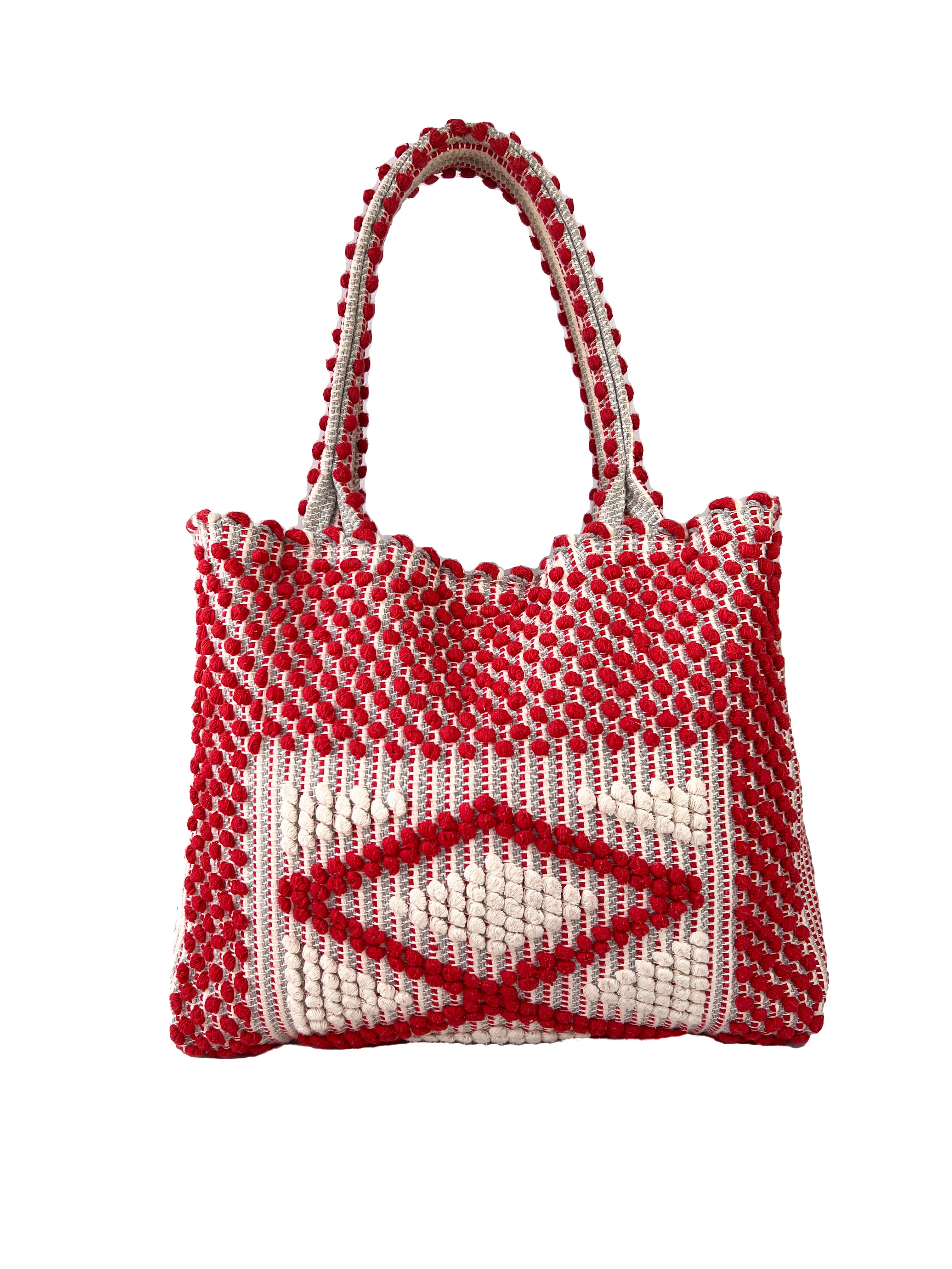 Antonello red, white, and blue tote