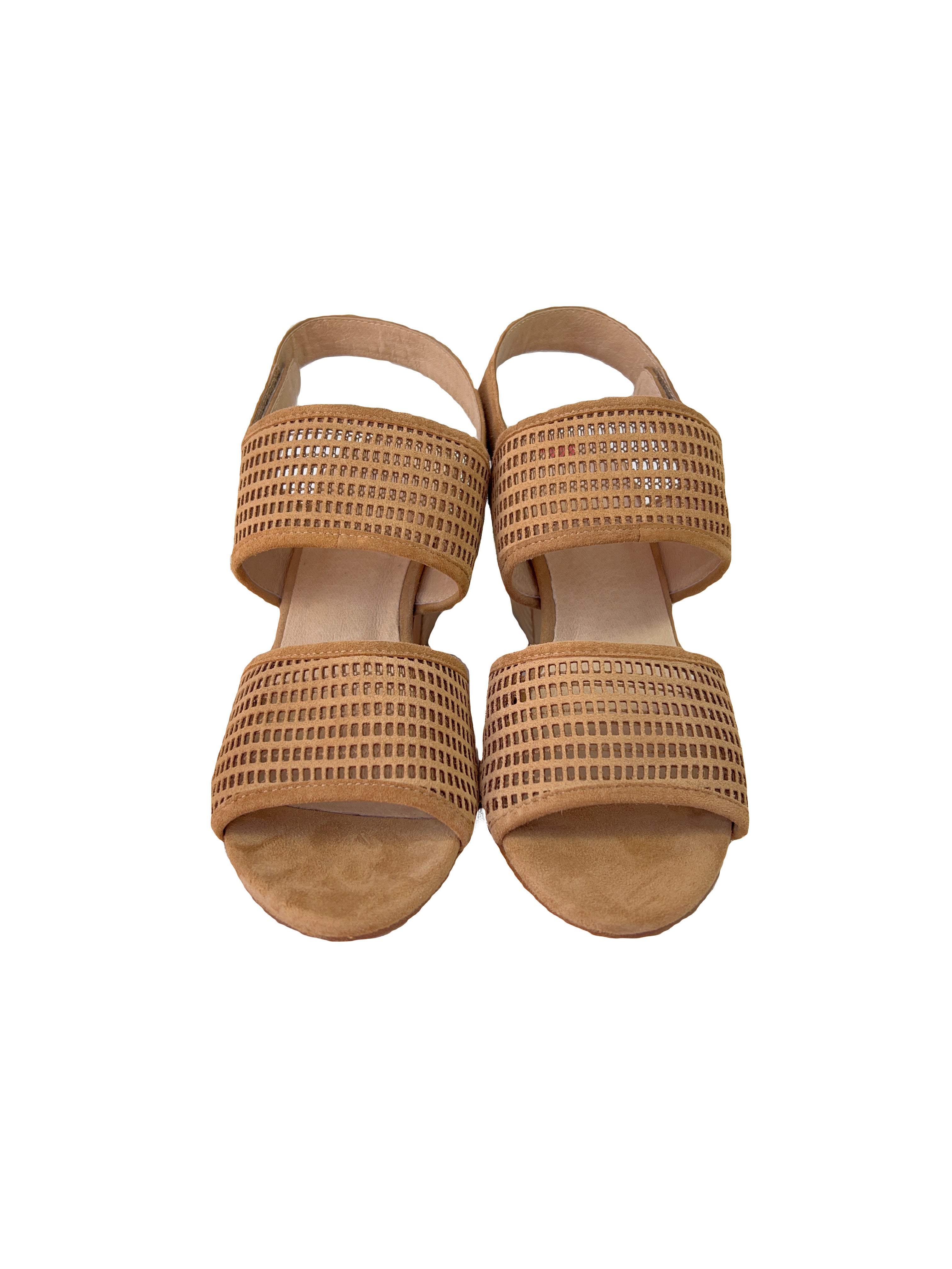 Eileen Fisher Finn brown heeled leather sandals size 9.5 NEW