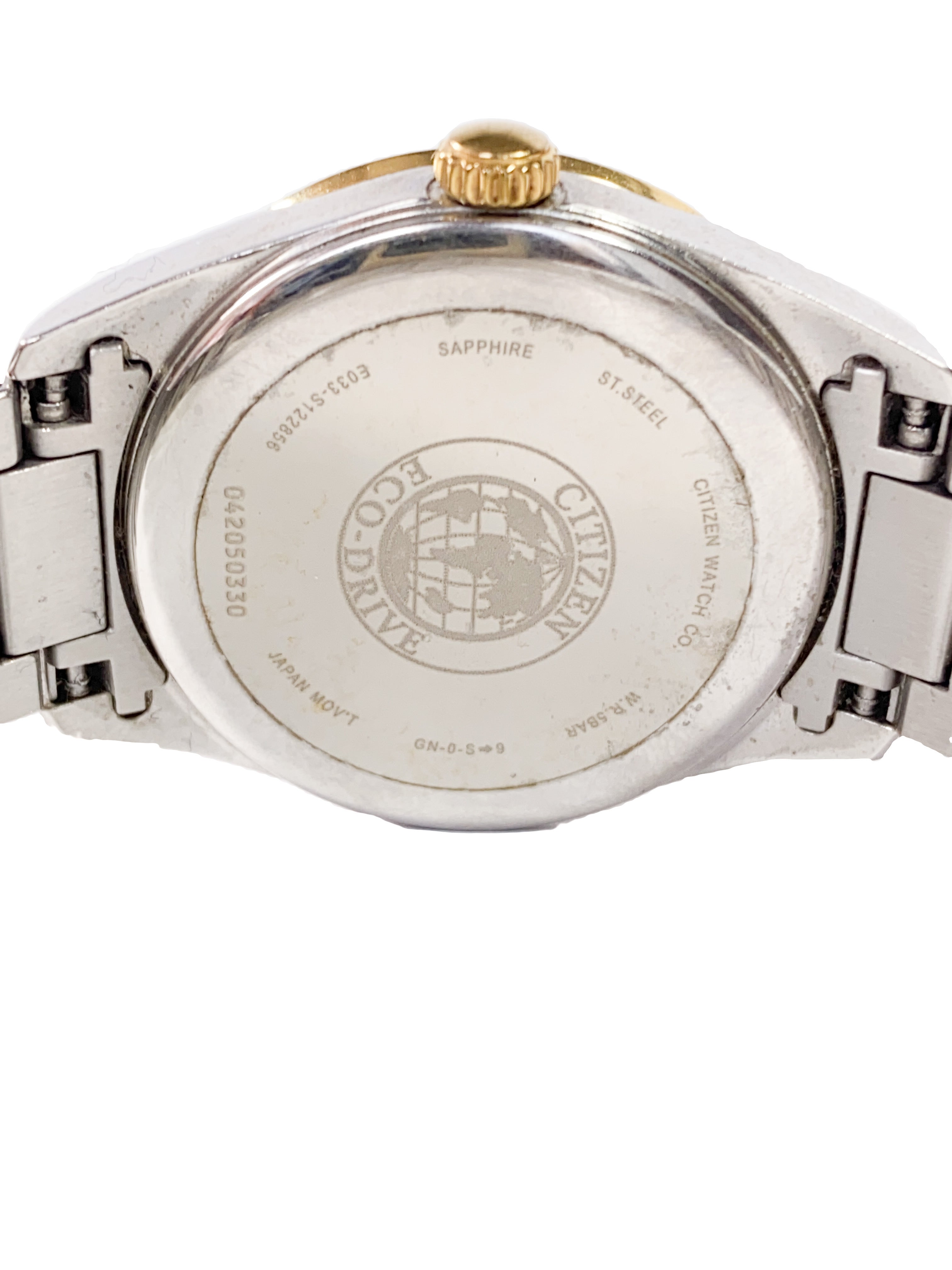 Citizen silver and gold tone eco drive watch