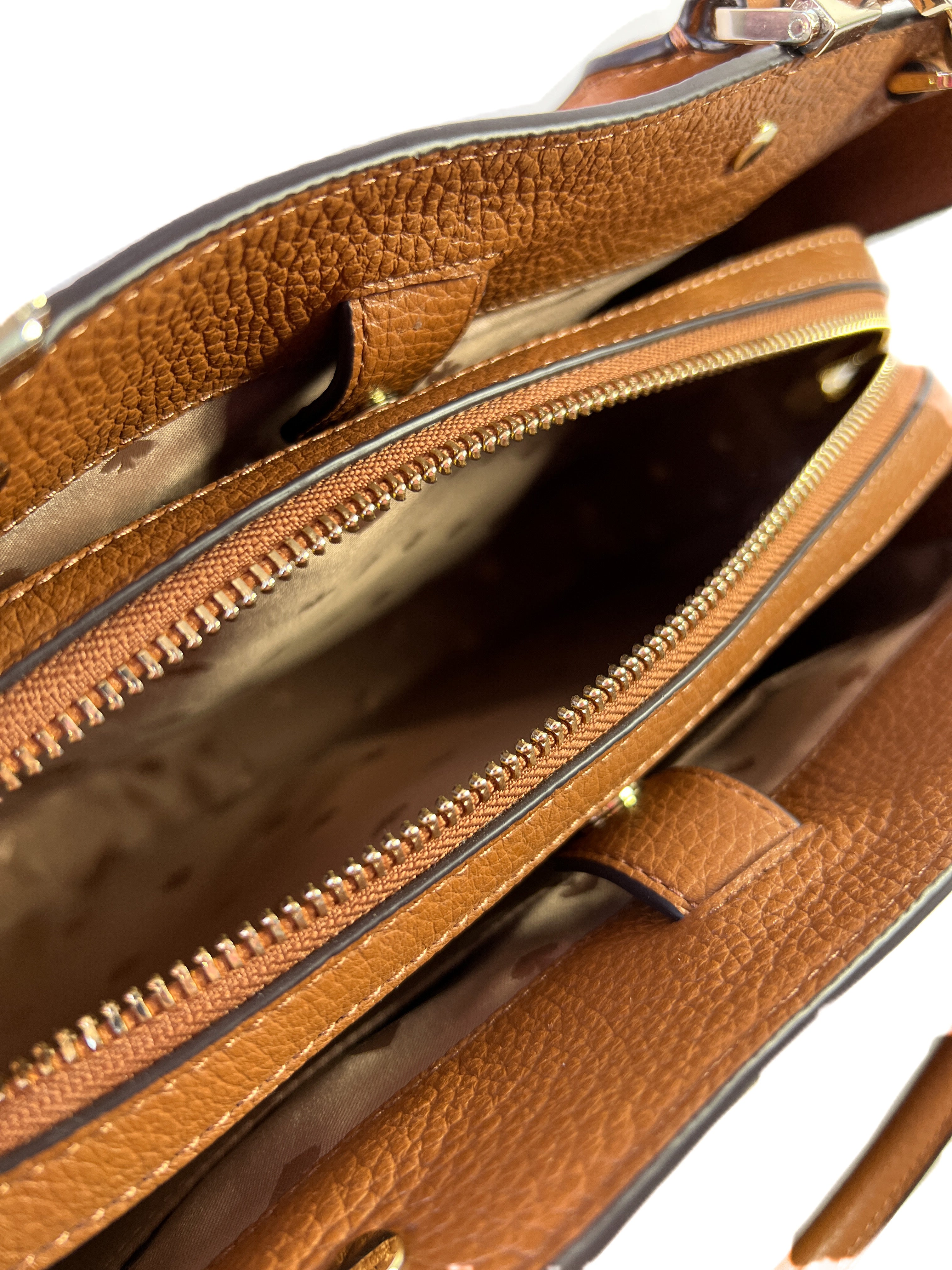 Kate Spade brown medium triple compartment satchel NWT