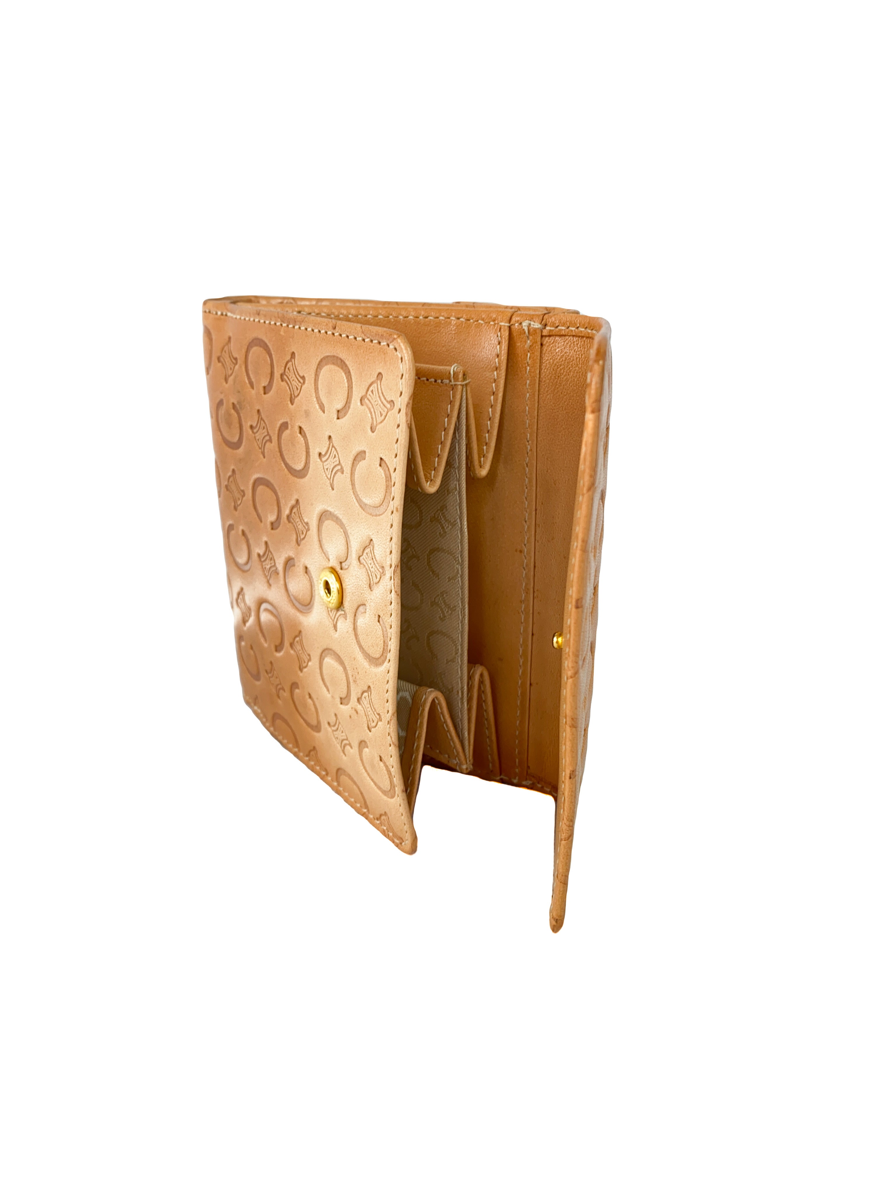 Celine vintage signature C leather wallet