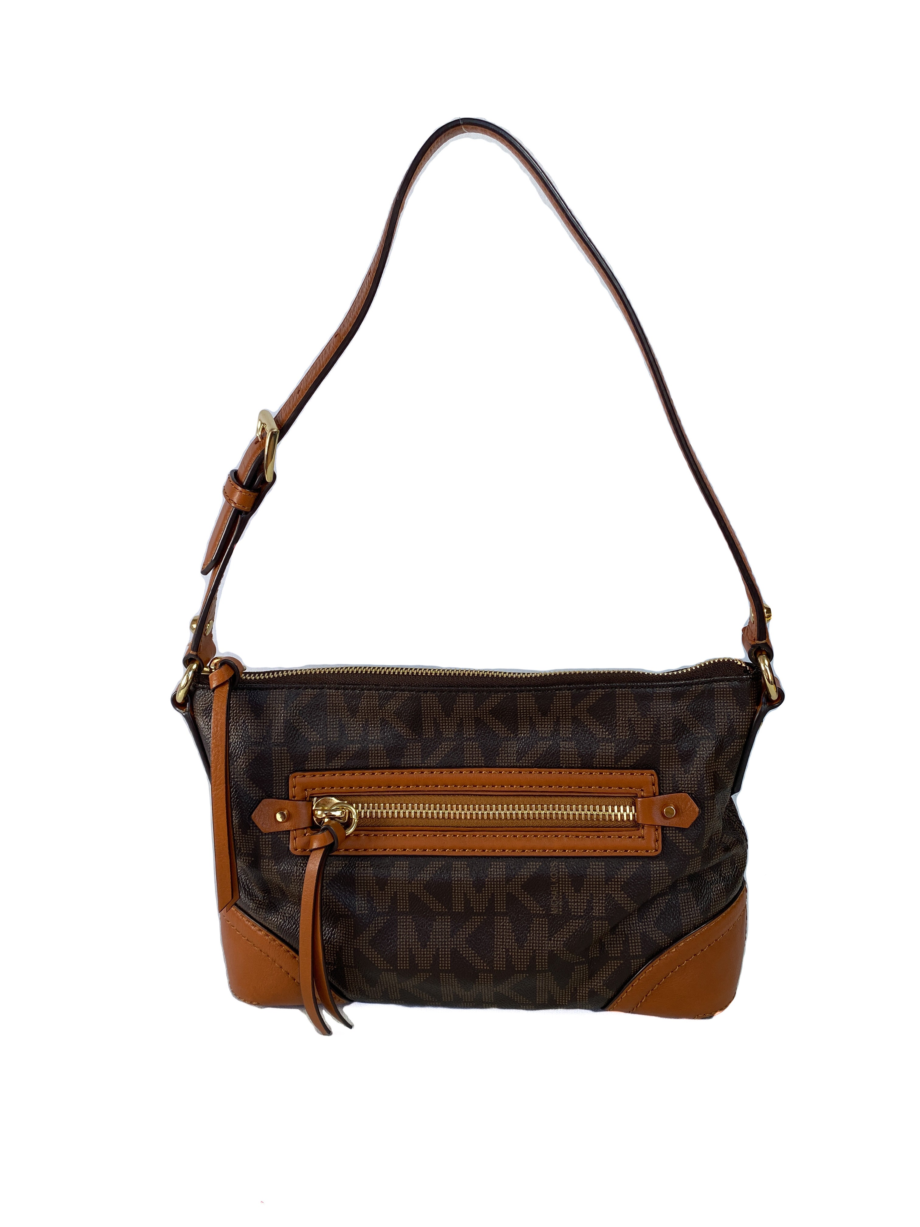 Michael Kors brown signature shoulder bag