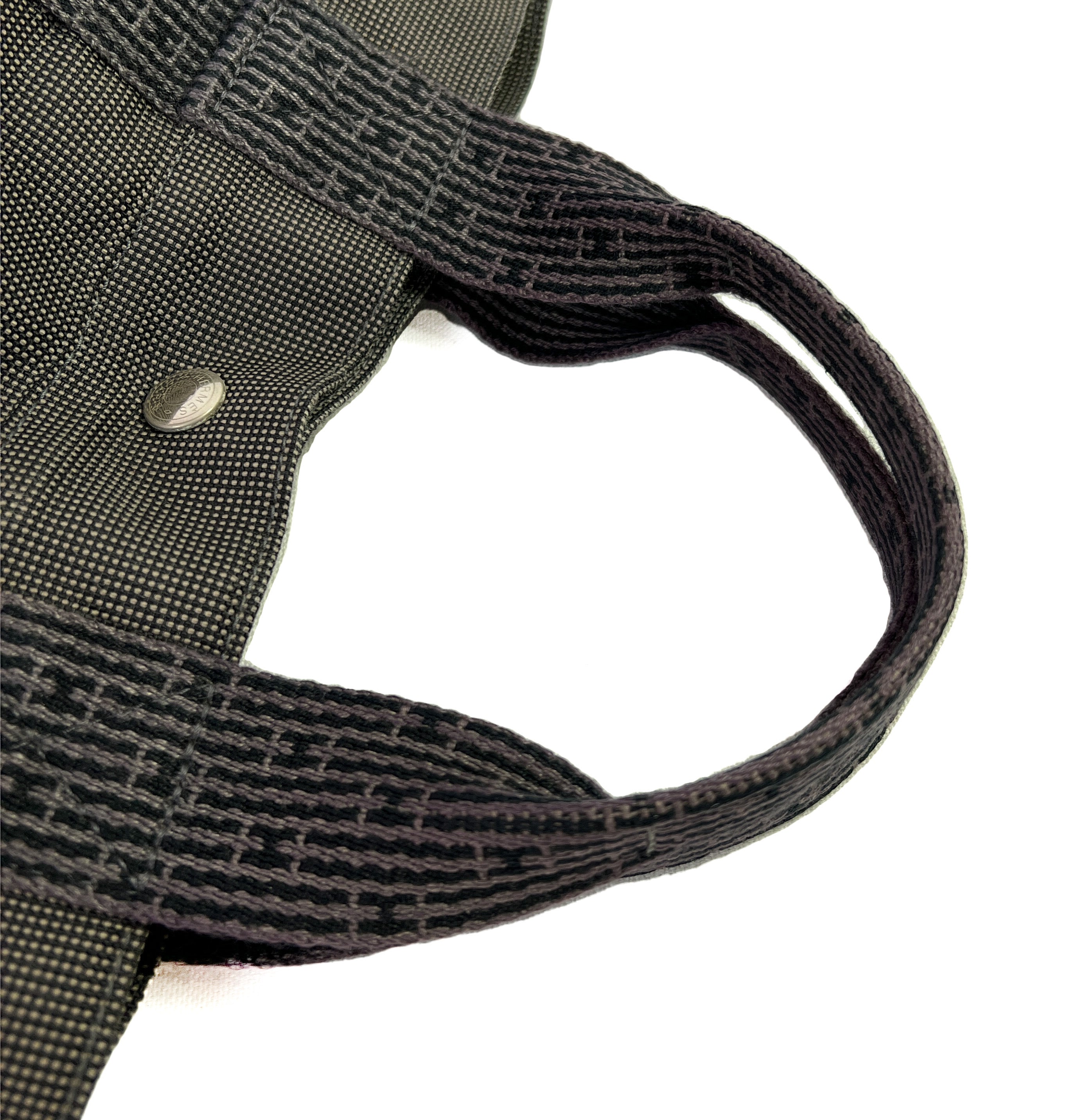 Hermes her line MM gray canvas tote