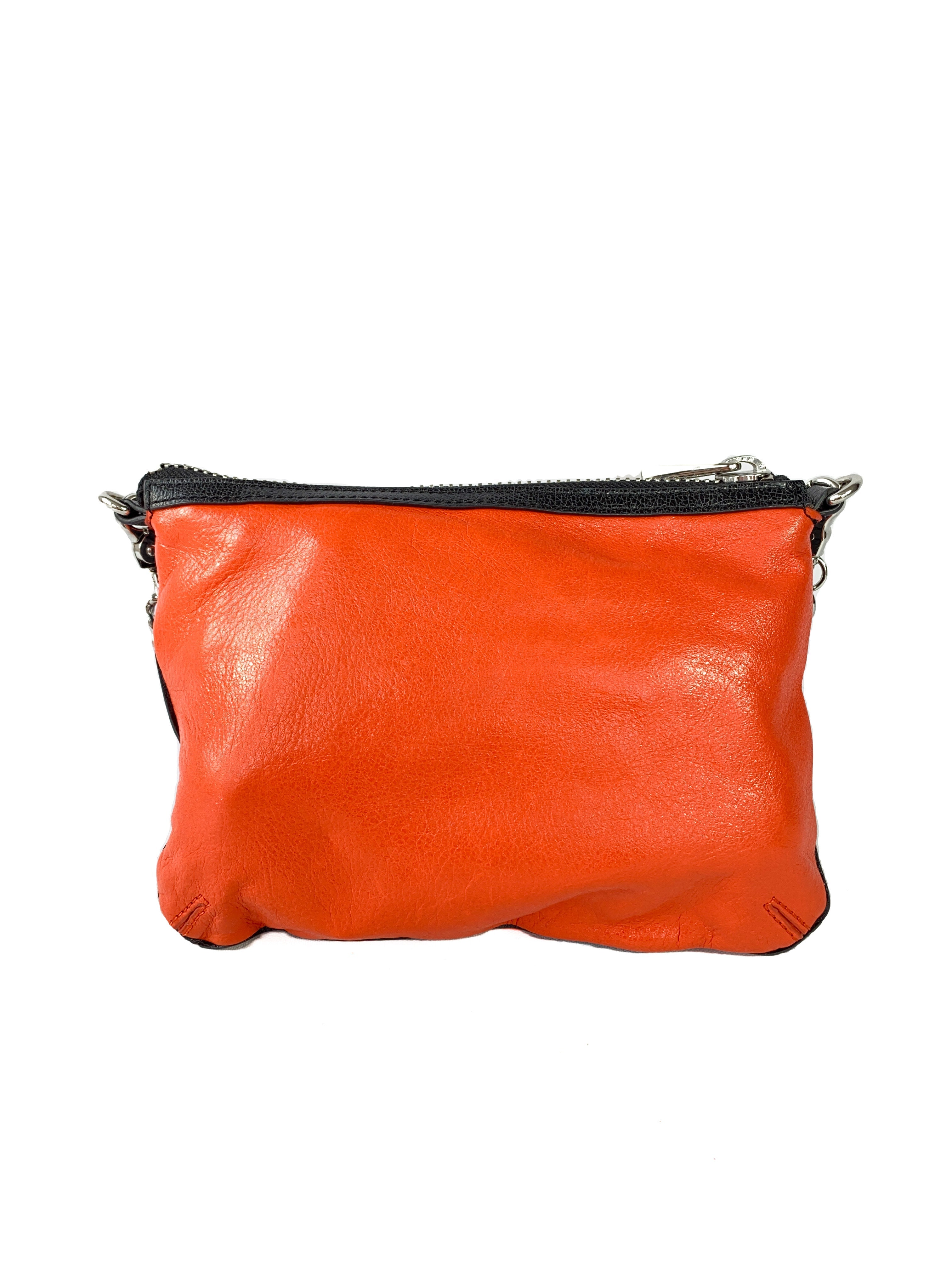 Botkier orange and black Cruz leather crossbody