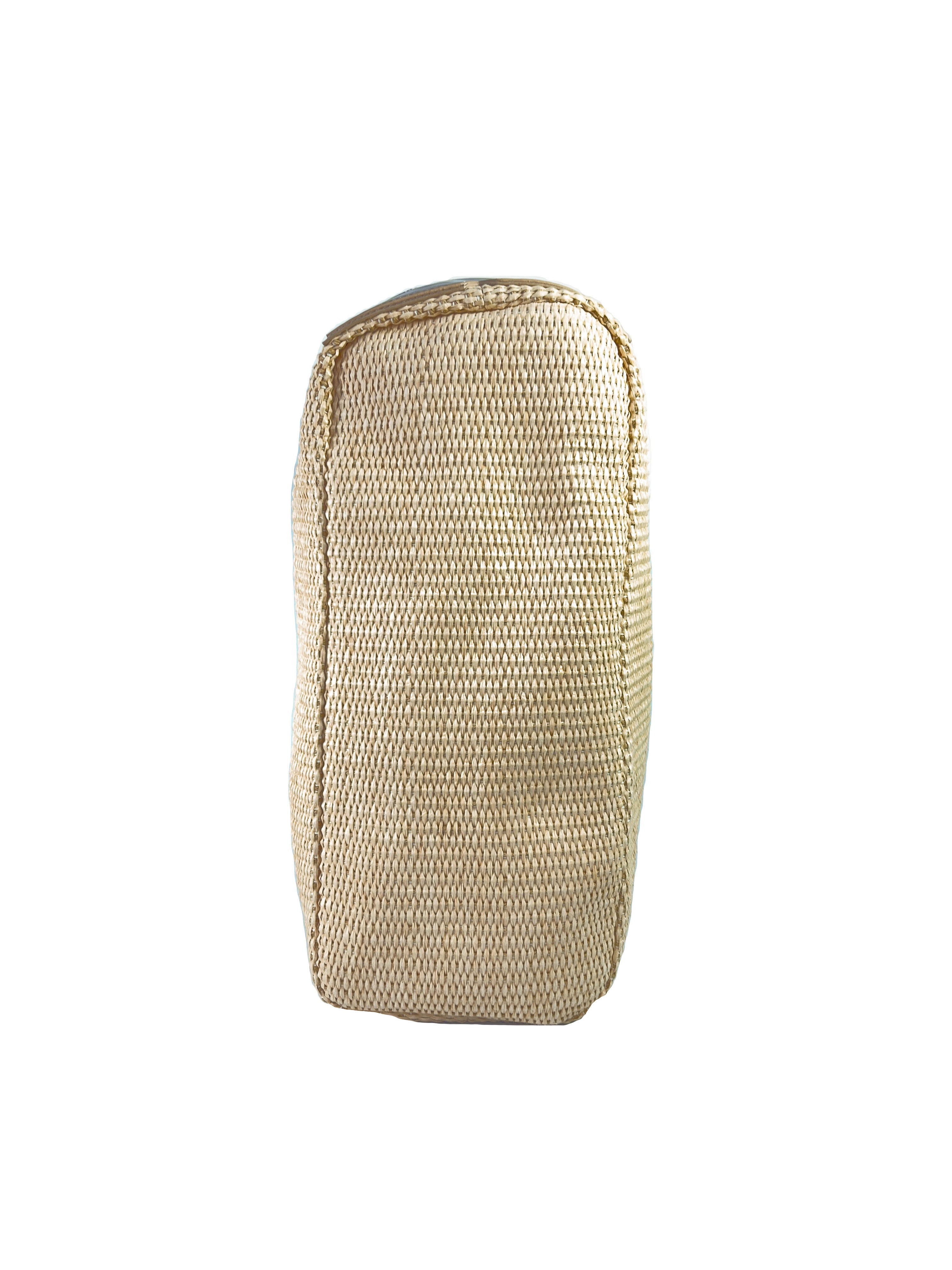 Tory Burch raffia leather tote