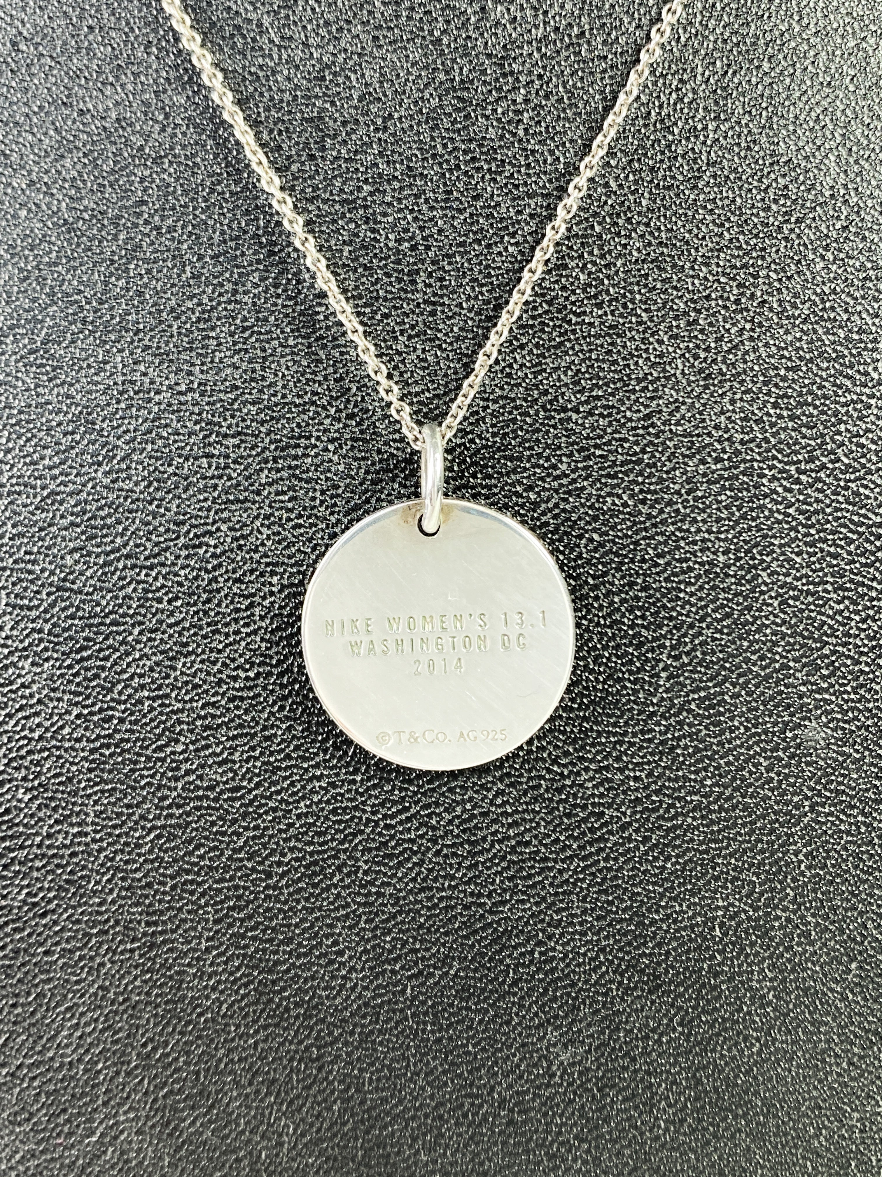 Tiffany & Co Nike 2014 DC marathon necklace