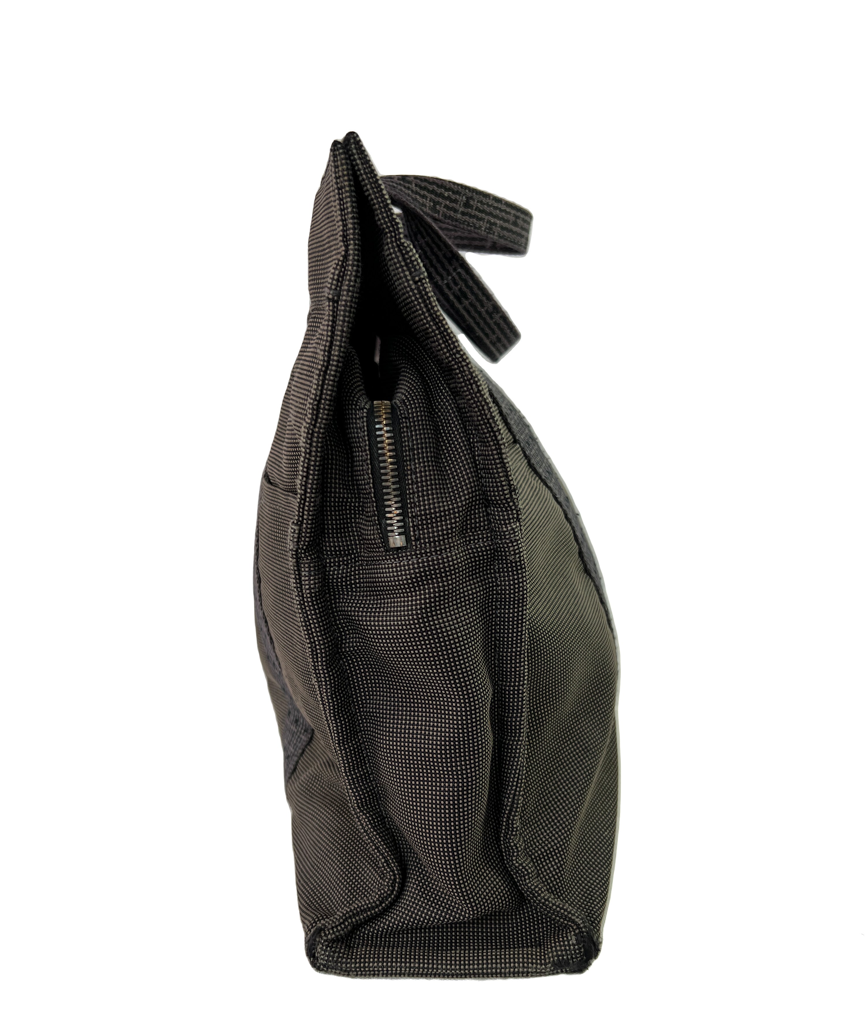 Hermes her line MM gray canvas tote