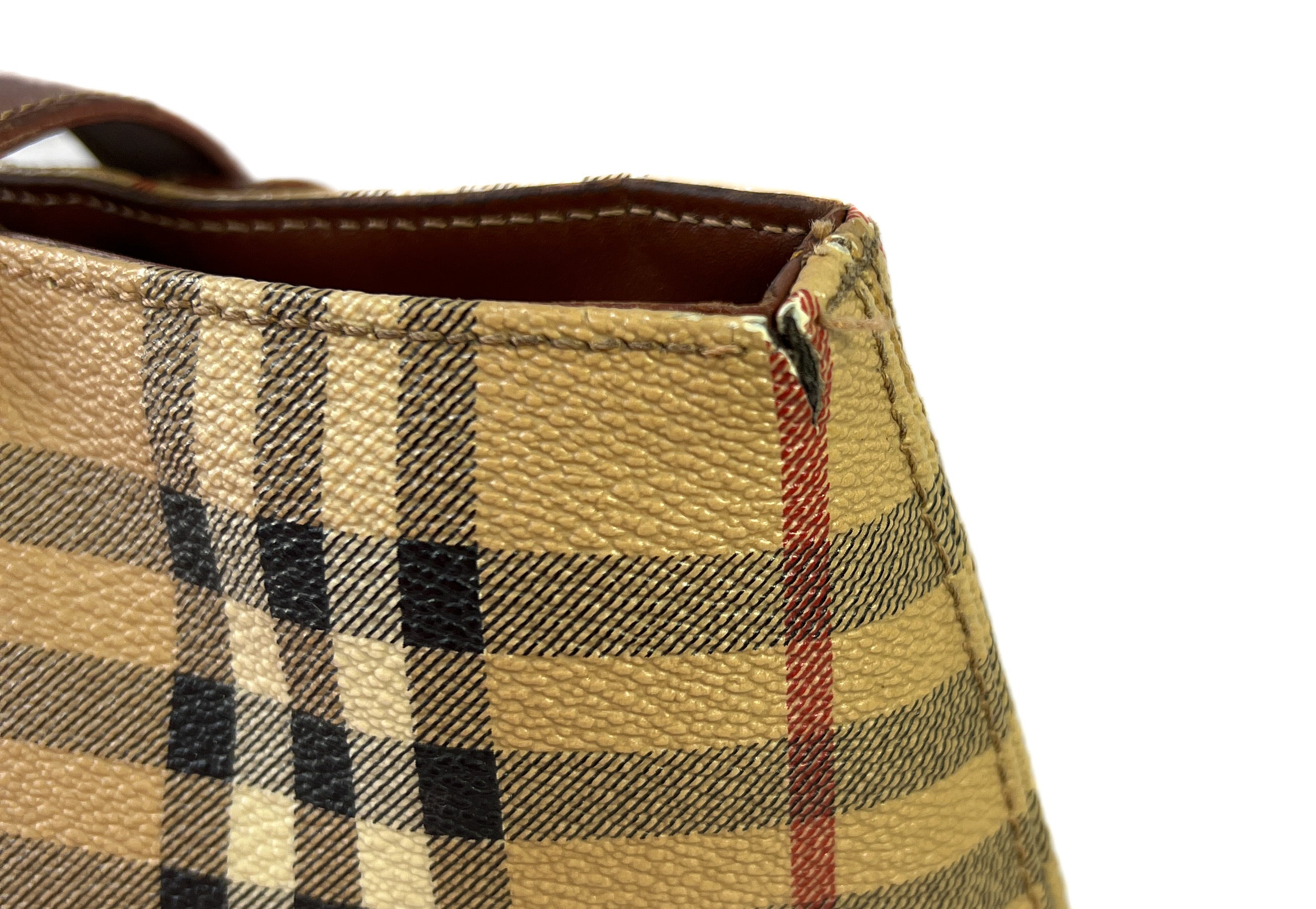 Burberry classic check coated canvas tote