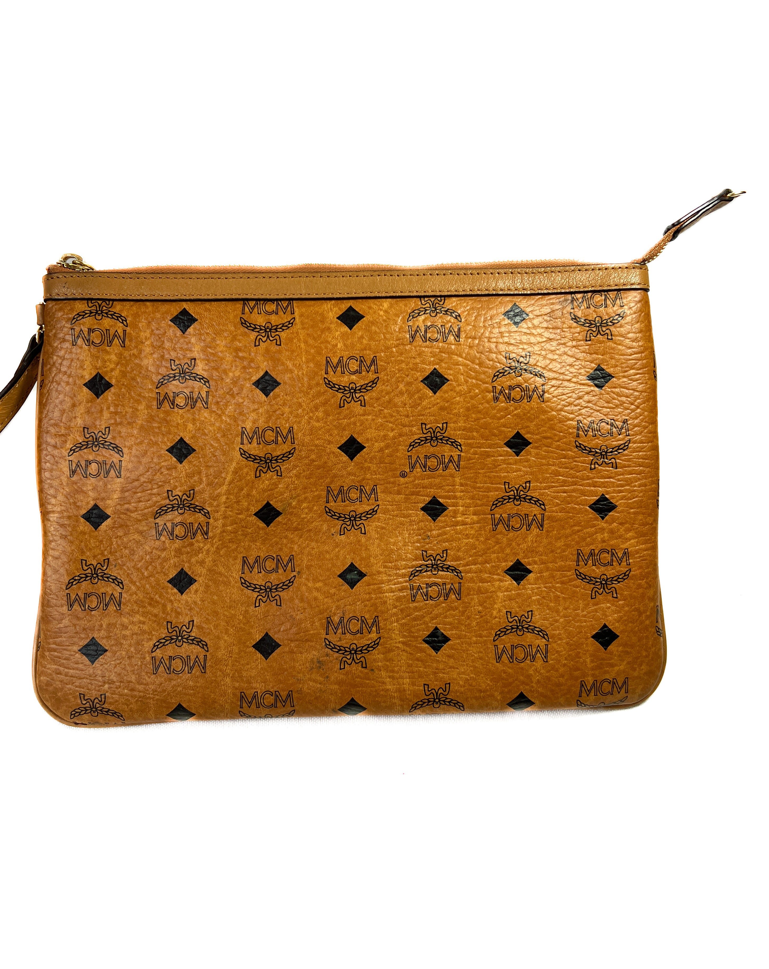 MCM Liz brown visetos reversible tote **as is**