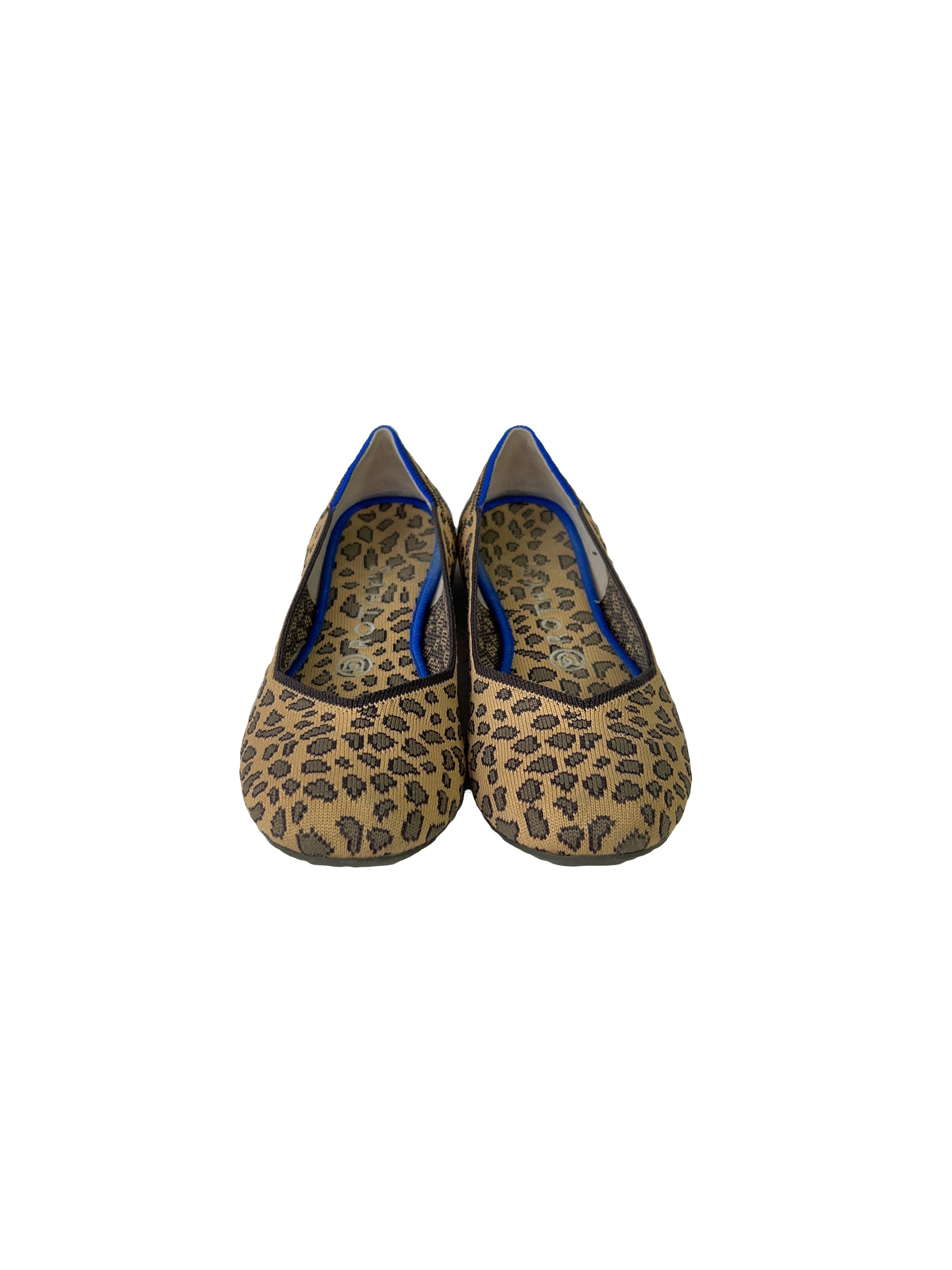Rothy's leopard print rounded toe flats size 8