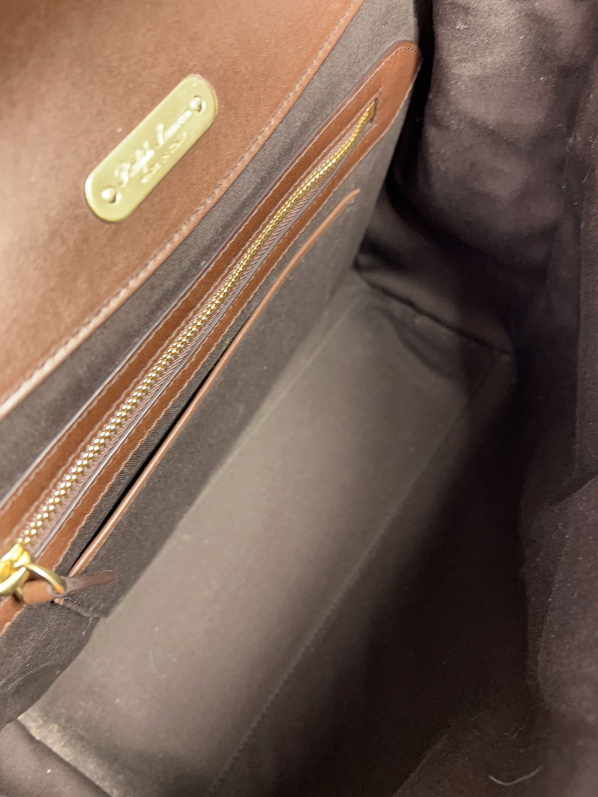 Ralph Lauren olive leather large Tiffin 33