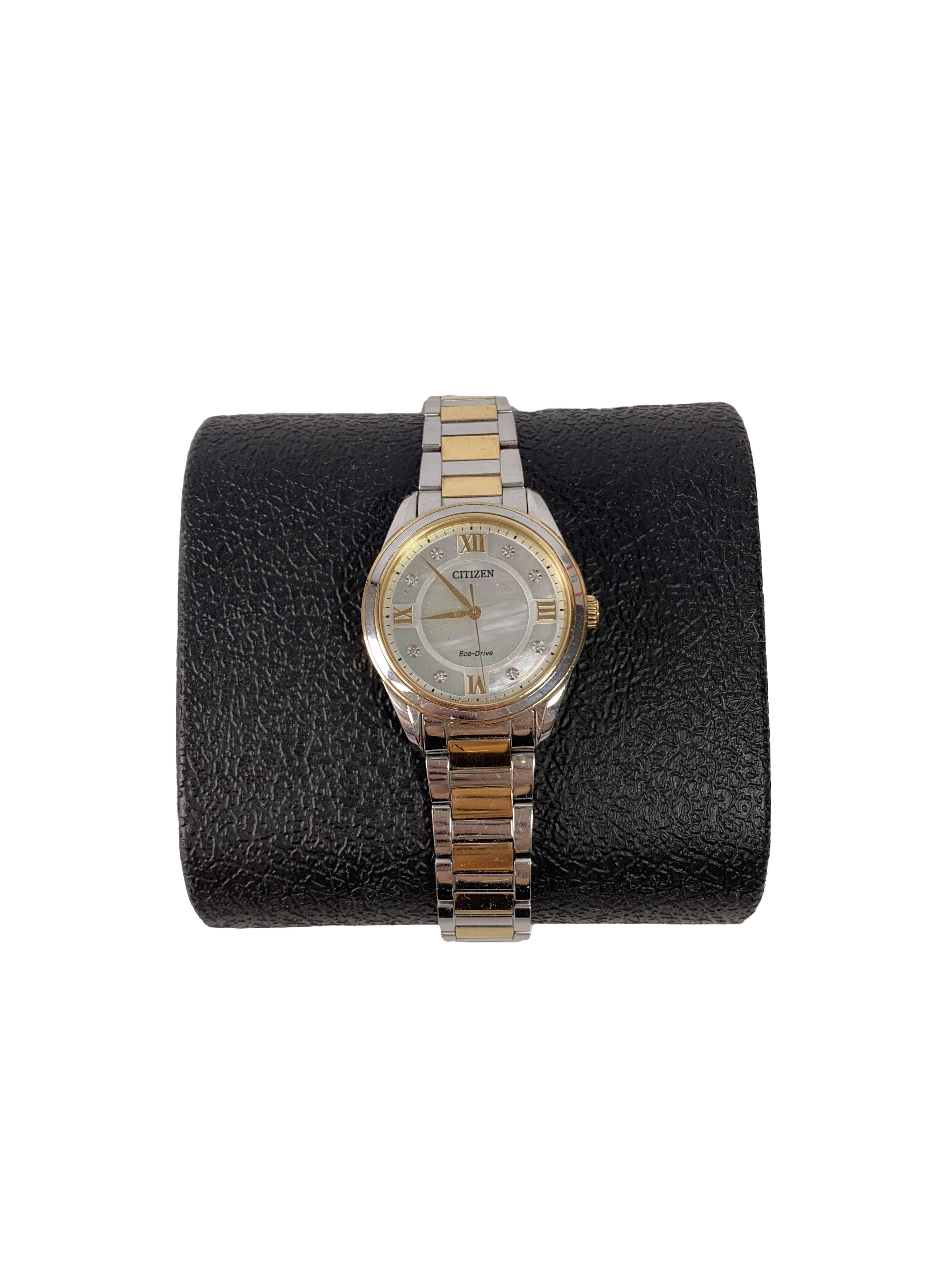 Citizen silver and gold tone eco drive watch