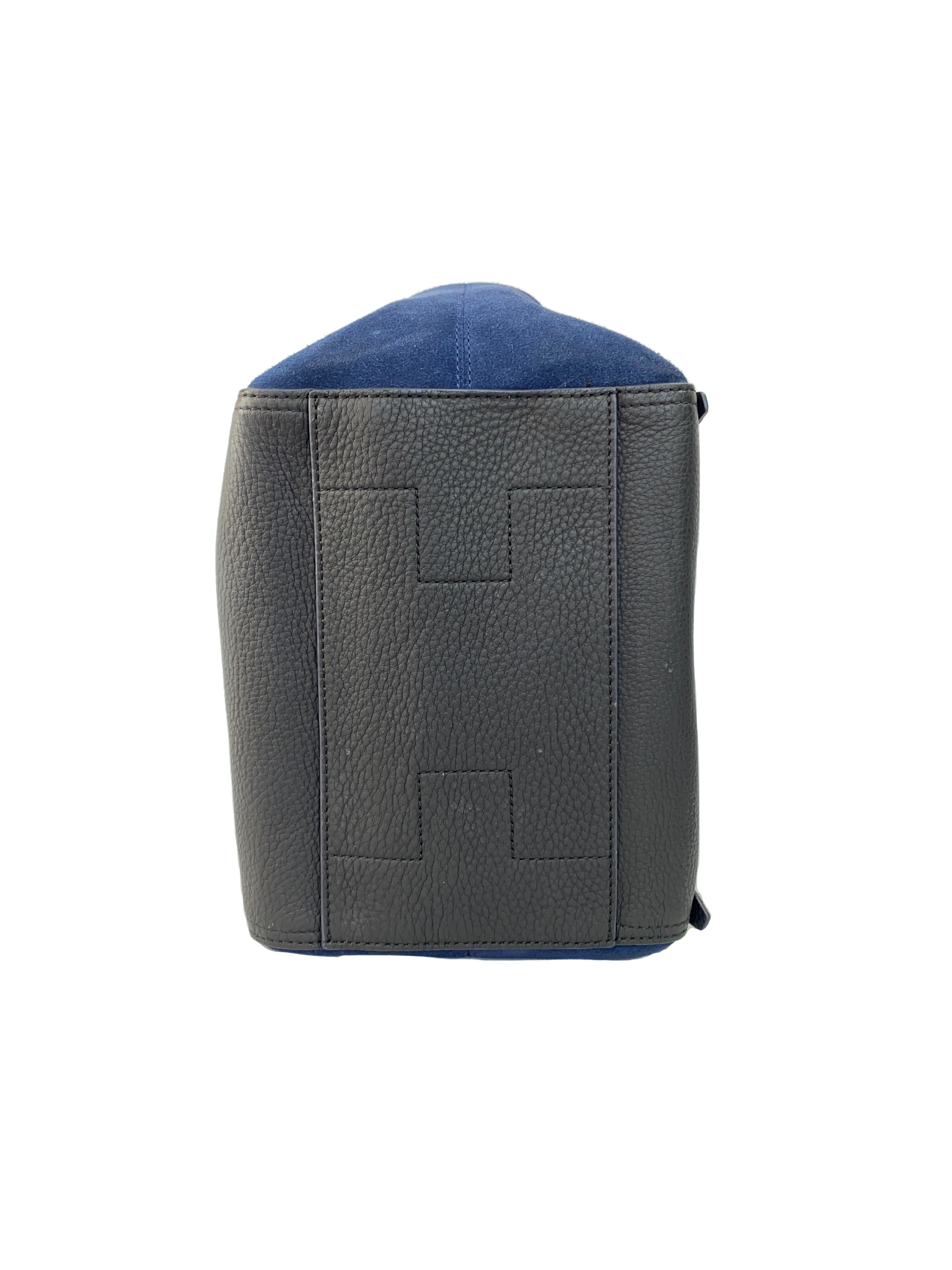 Tory Burch navy half moon satchel