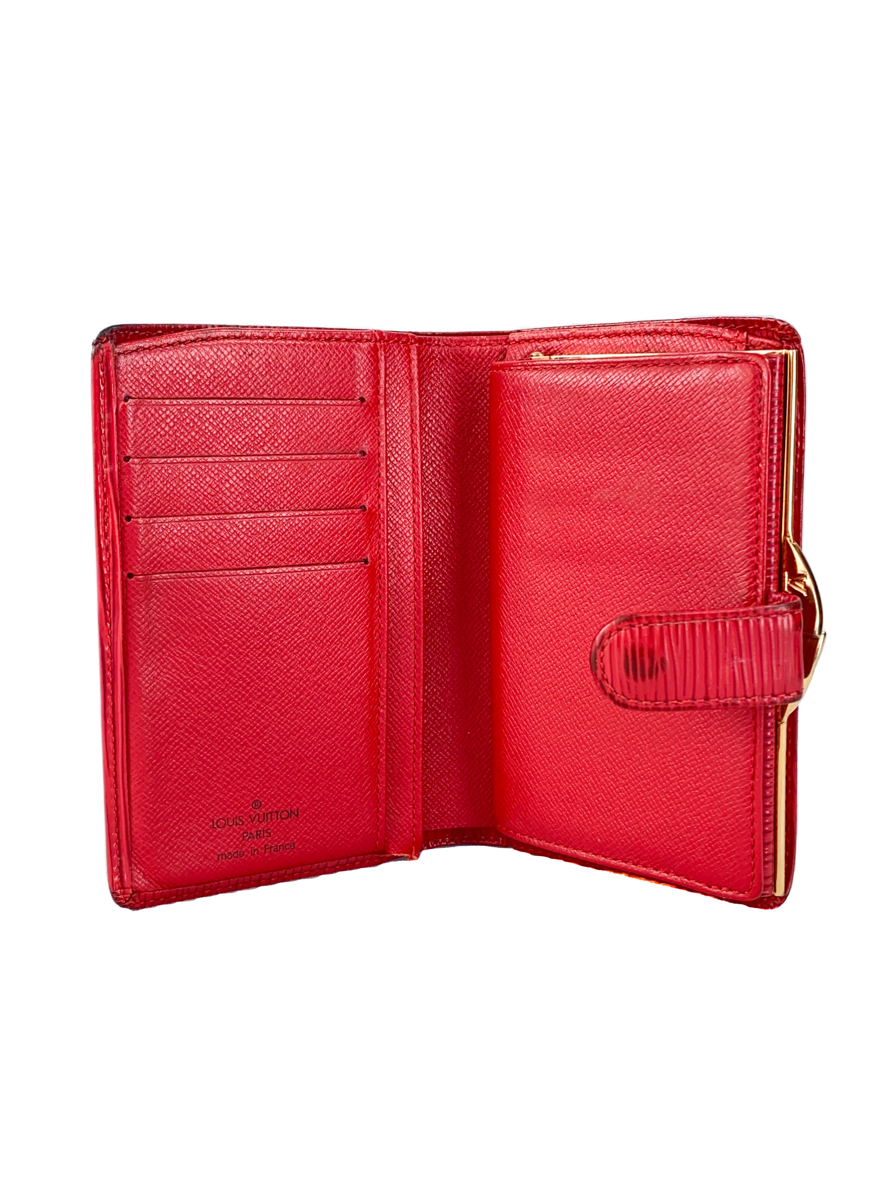 Louis Vuitton epi red leather French Purse wallet