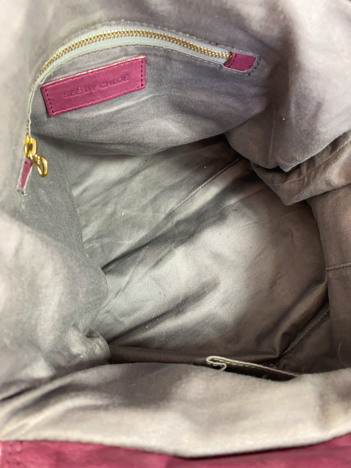 See by Chloe purple leather bag