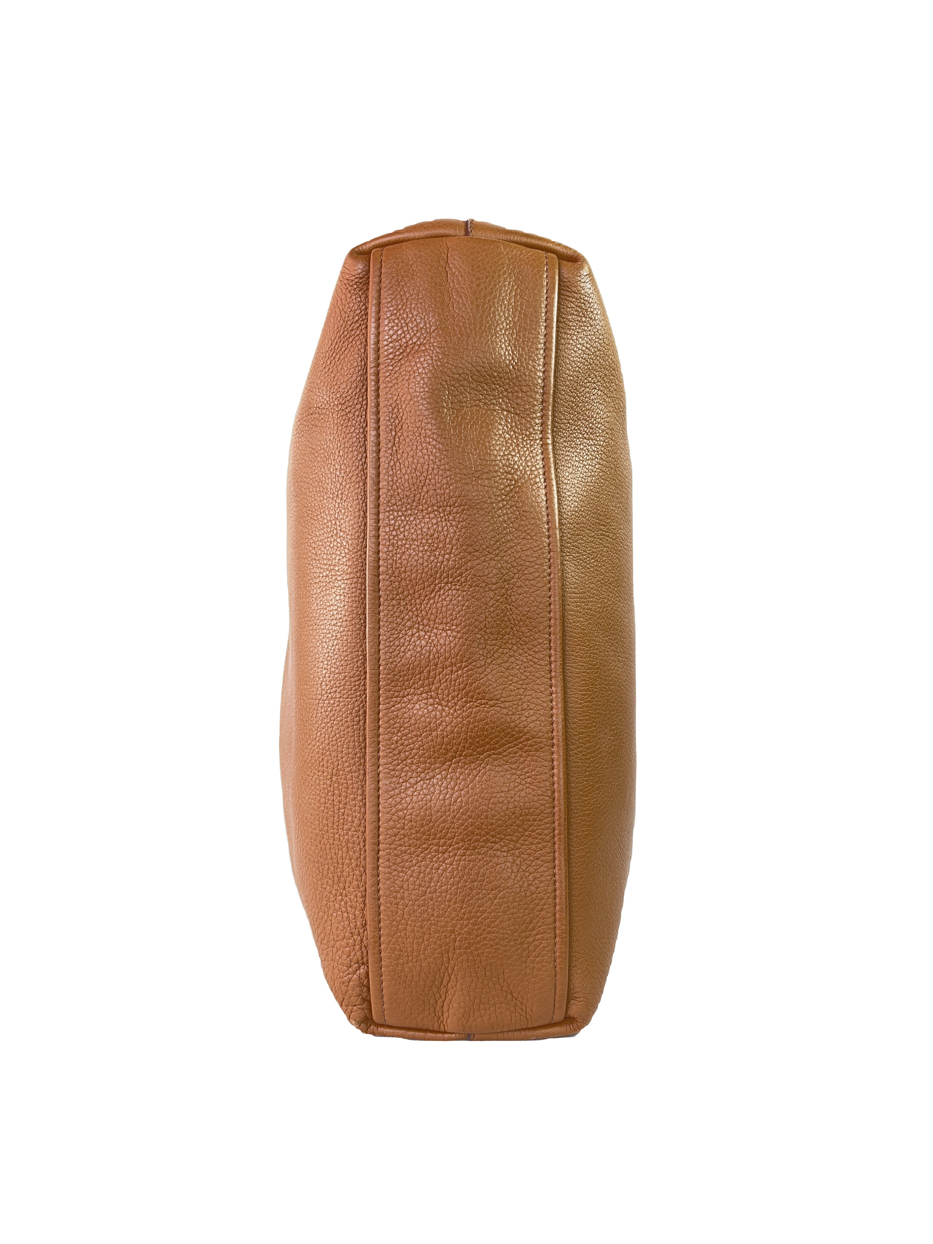 Prada brown leather slouchy tote