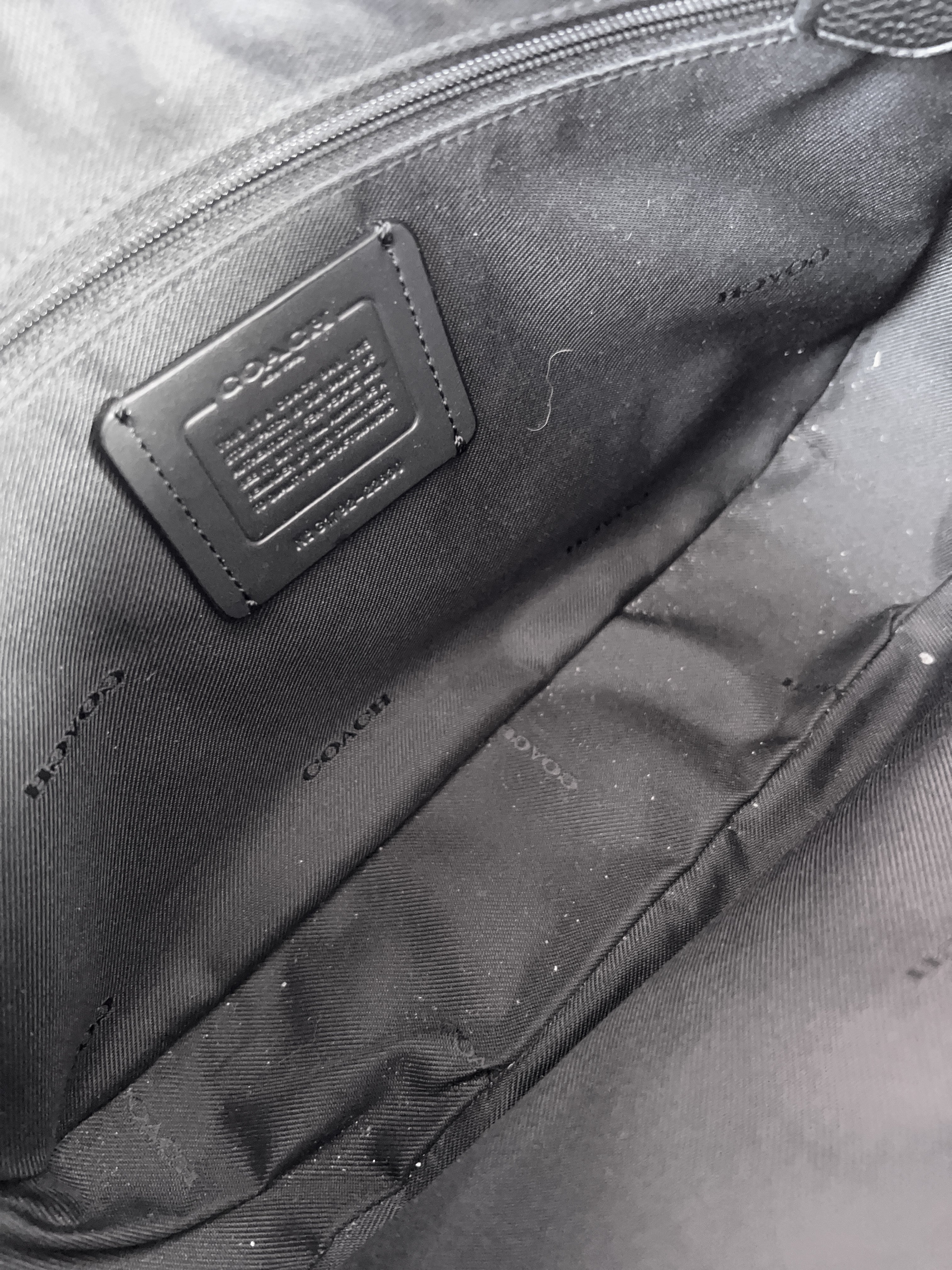 Coach dark purple leather floral shoulder bag