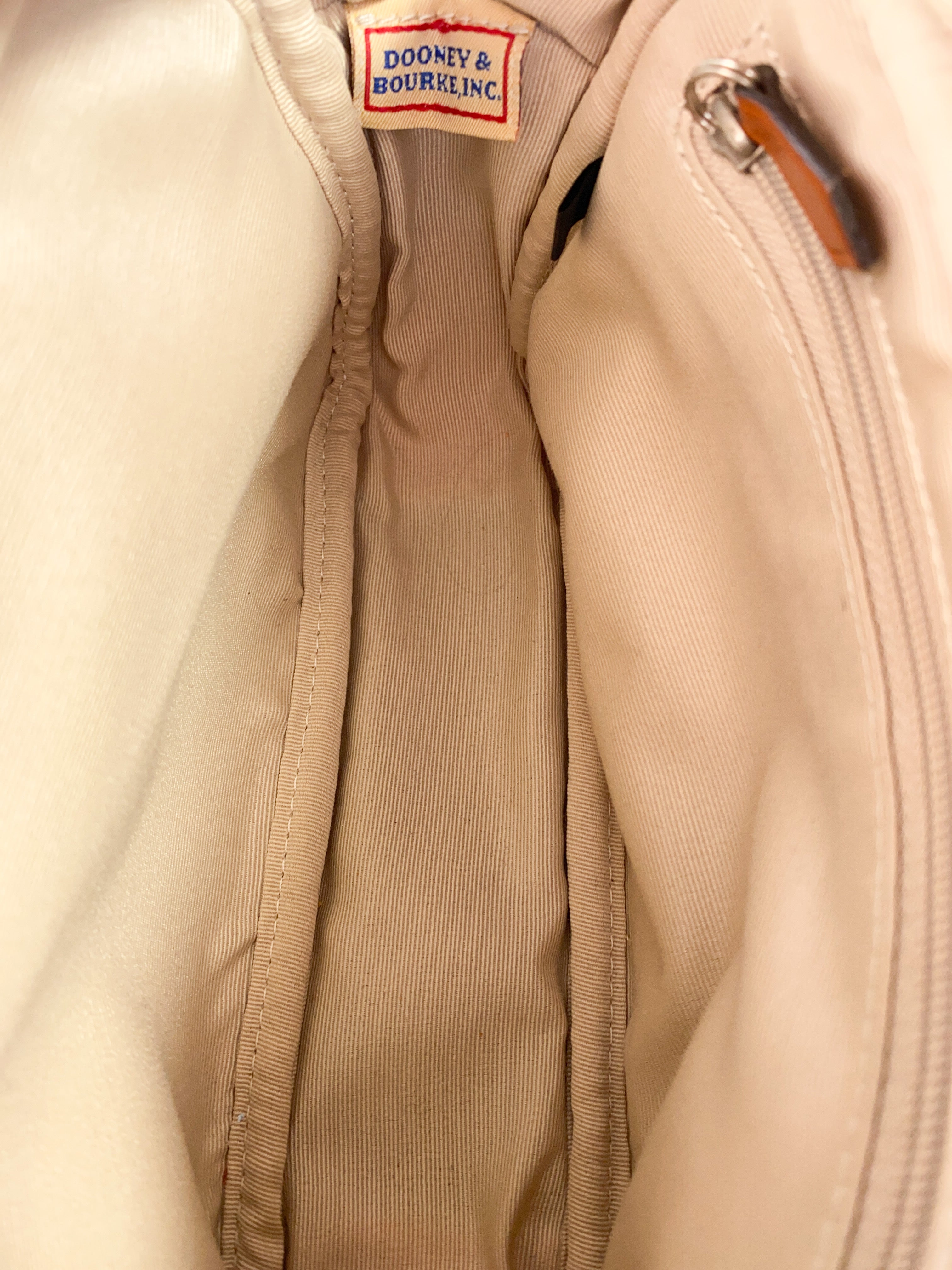 Dooney & Bourke red and brown leather crossbody