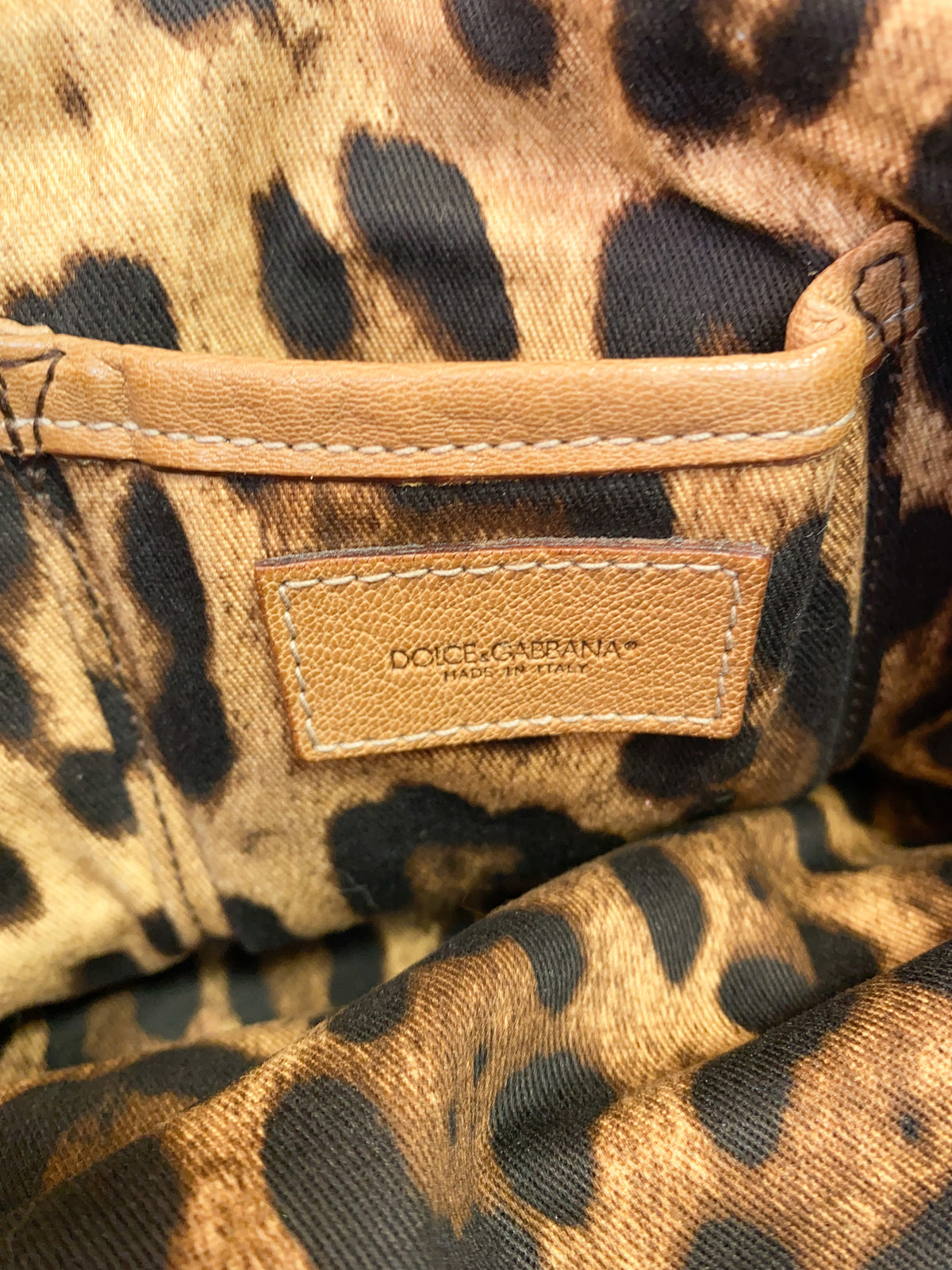 Dolce & Gabbana tan leather Miss Rider bag