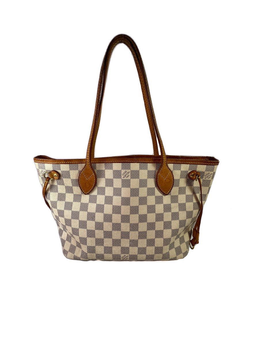 Louis Vuitton damier azur neverfull PM – My Girlfriend's Wardrobe LLC