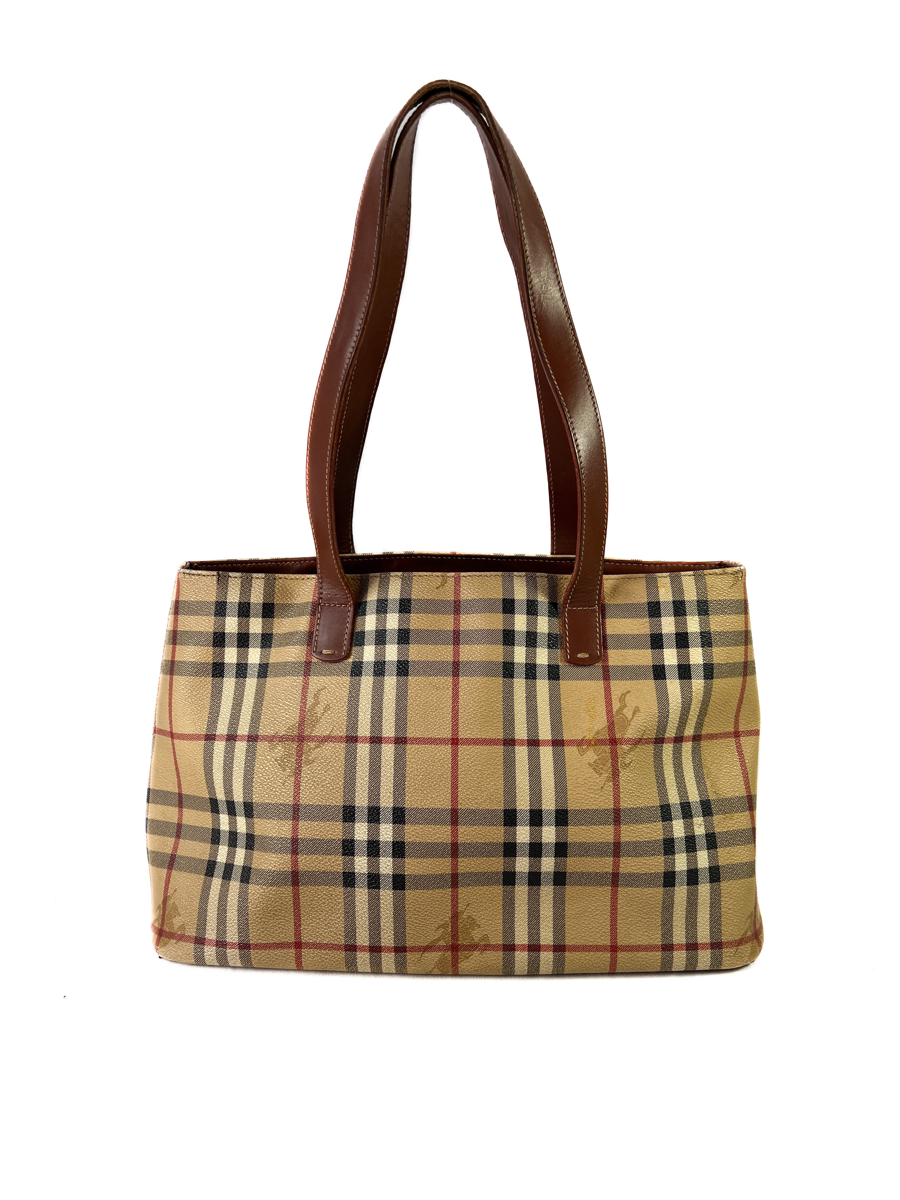 Burberry classic check coated canvas tote