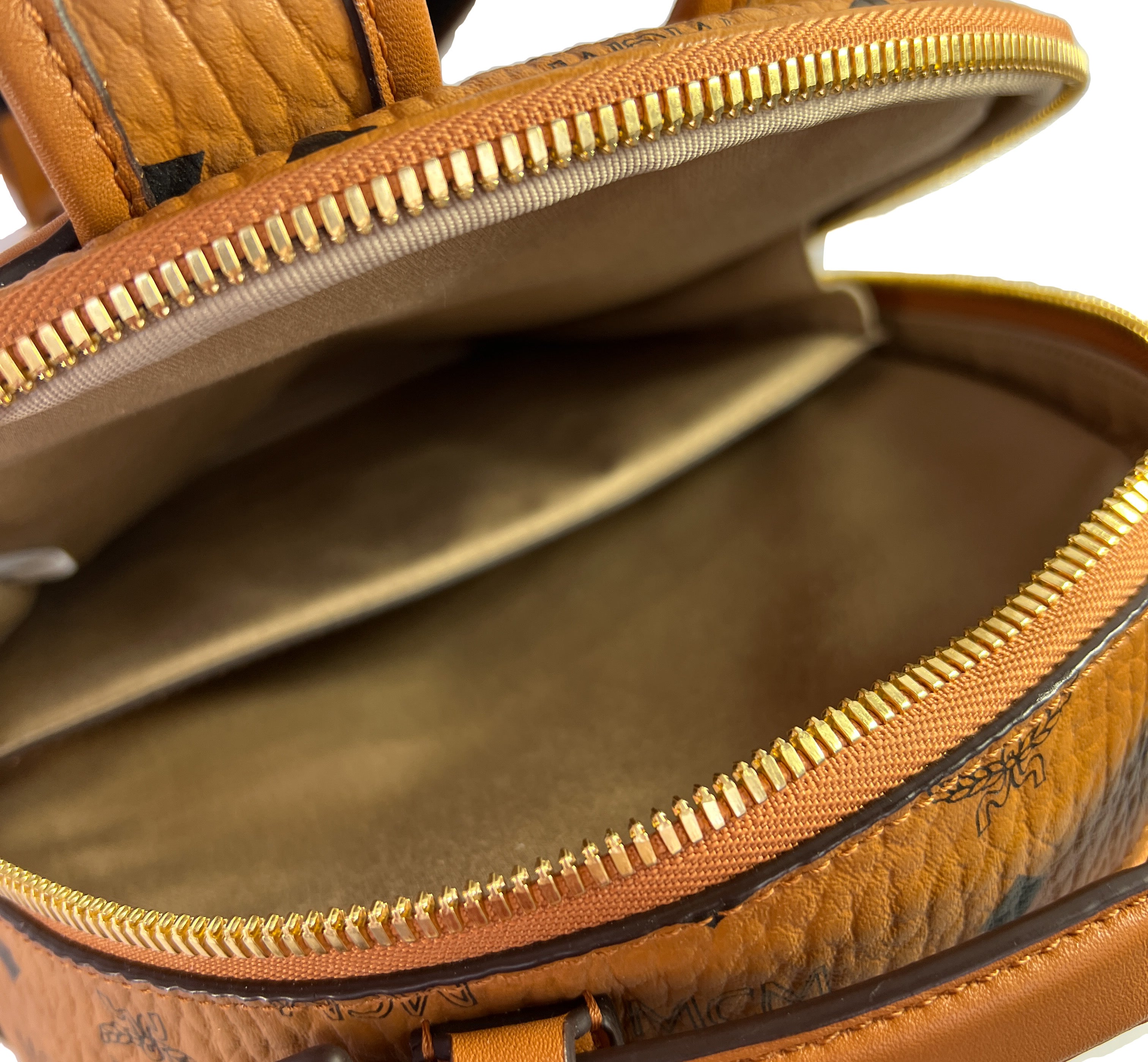 MCM stark 32 visetos brown backpack