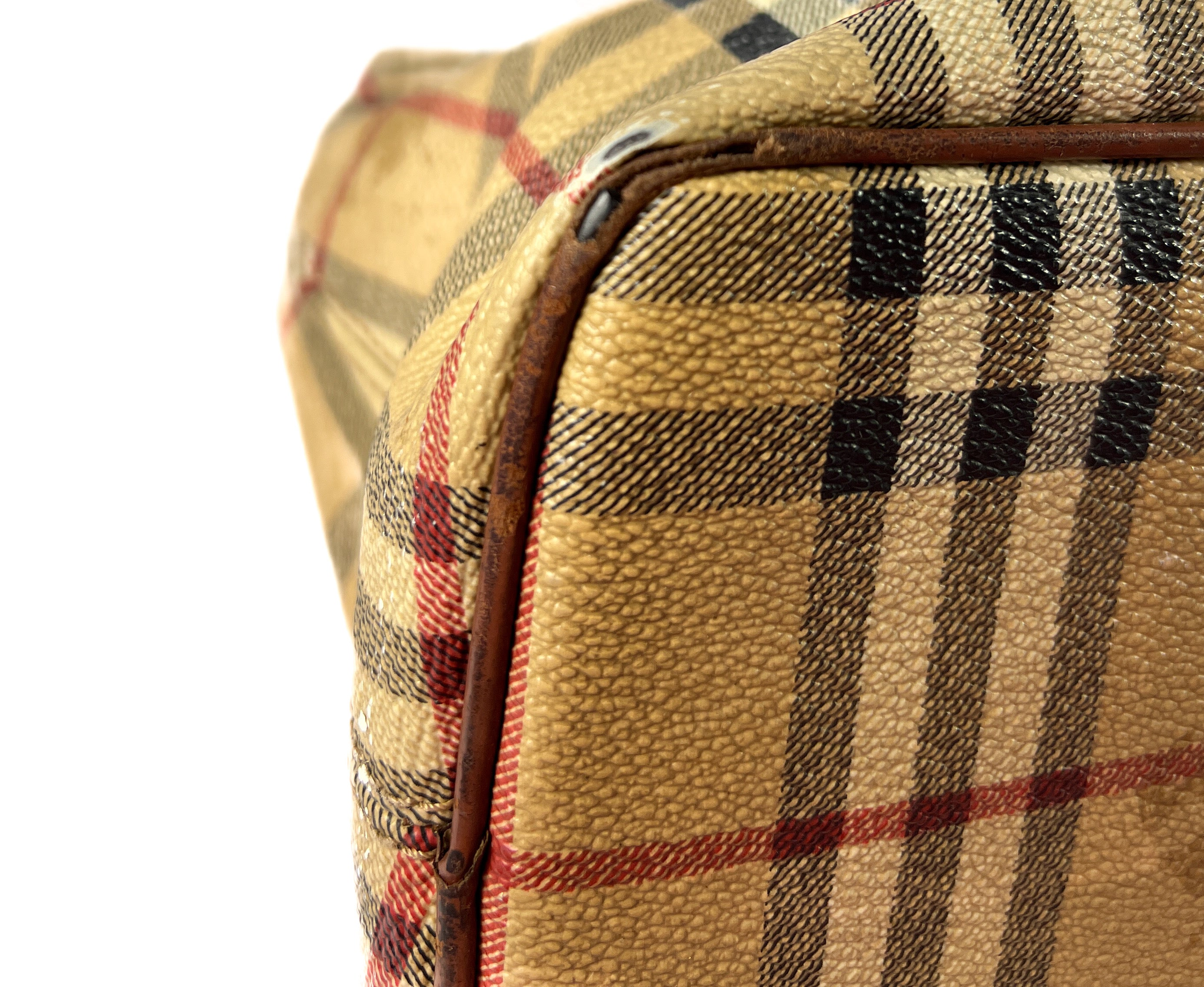 Burberry classic check coated canvas tote