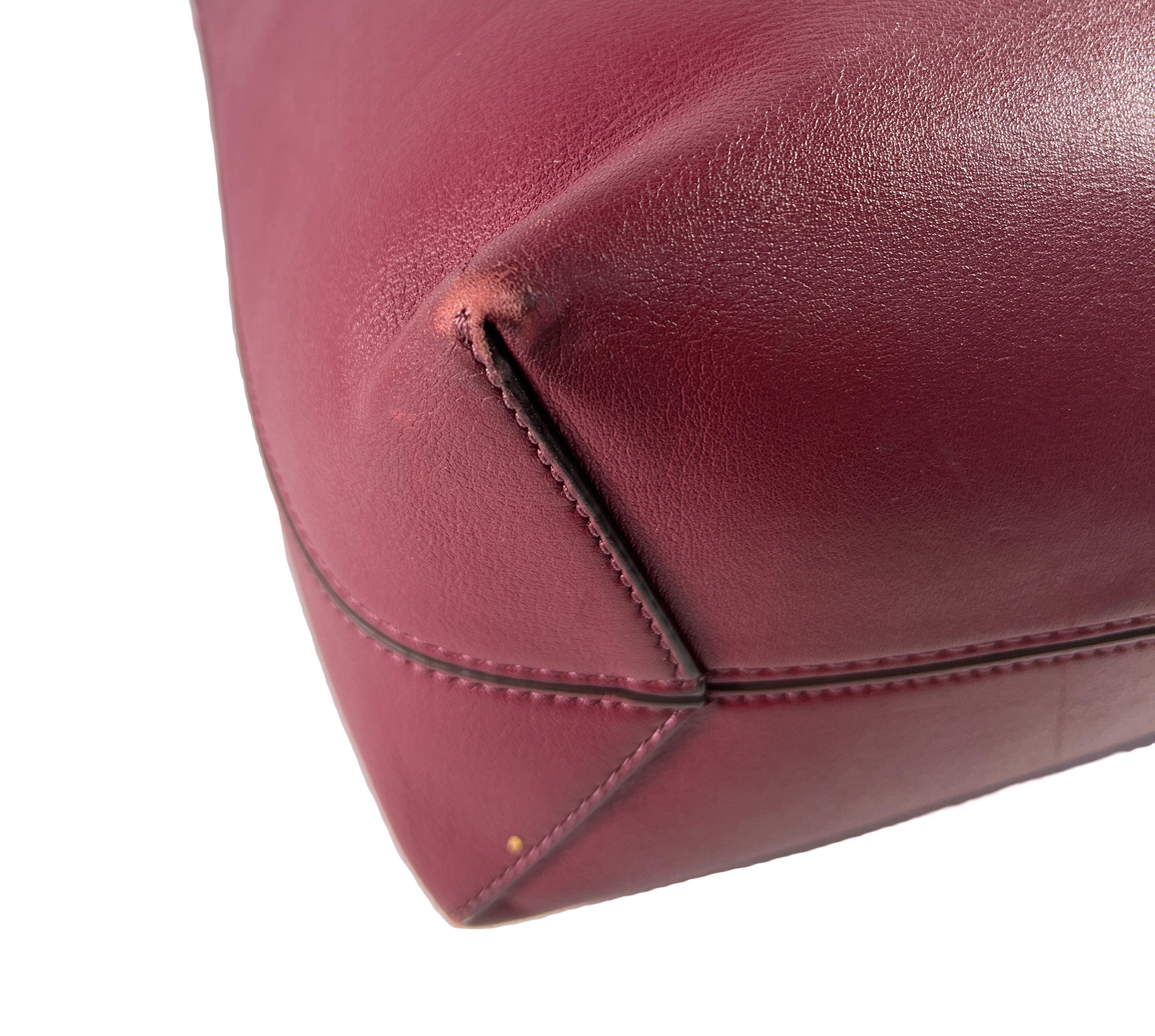 Tory Burch berry leather suede large tote