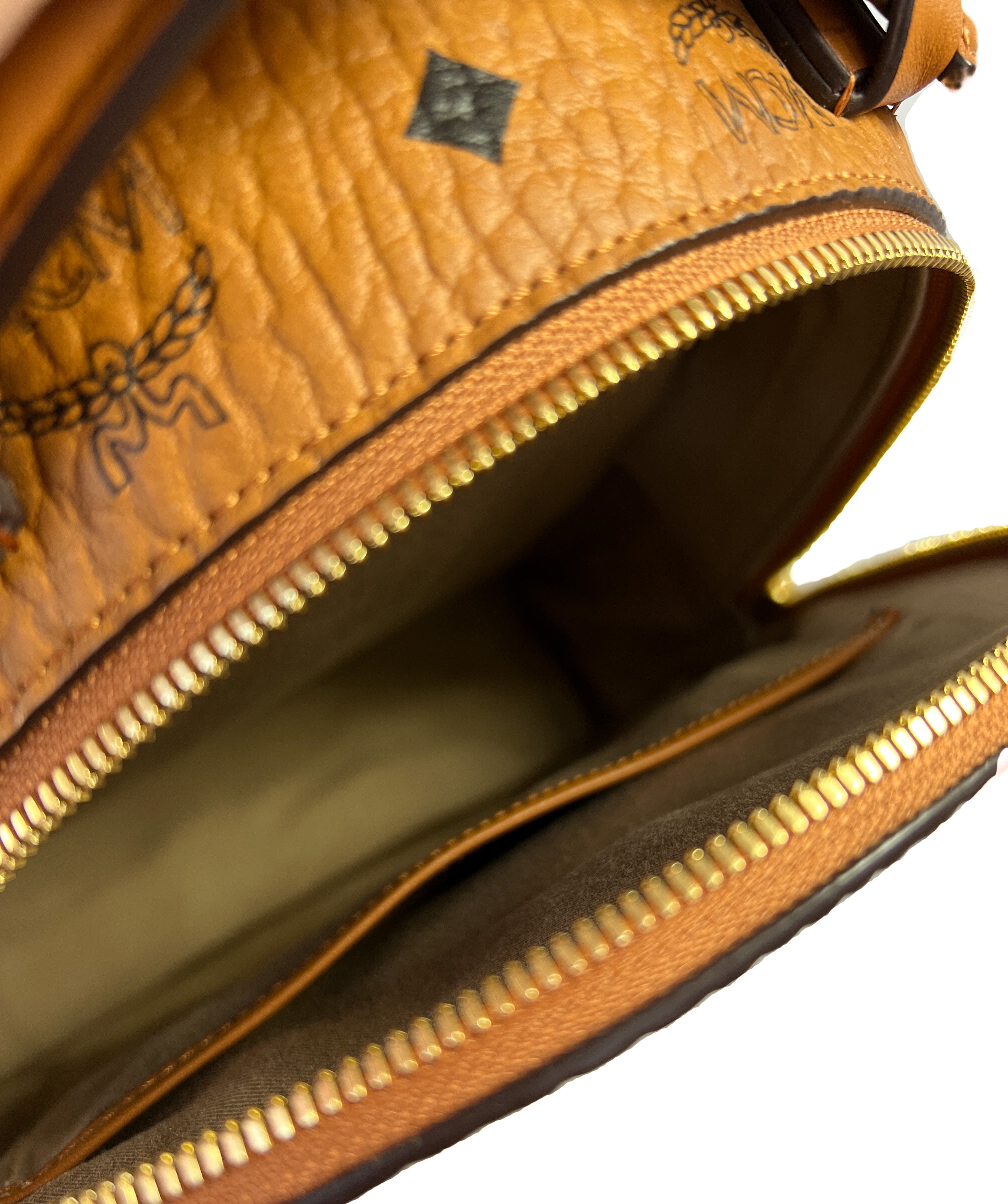 MCM stark 32 visetos brown backpack