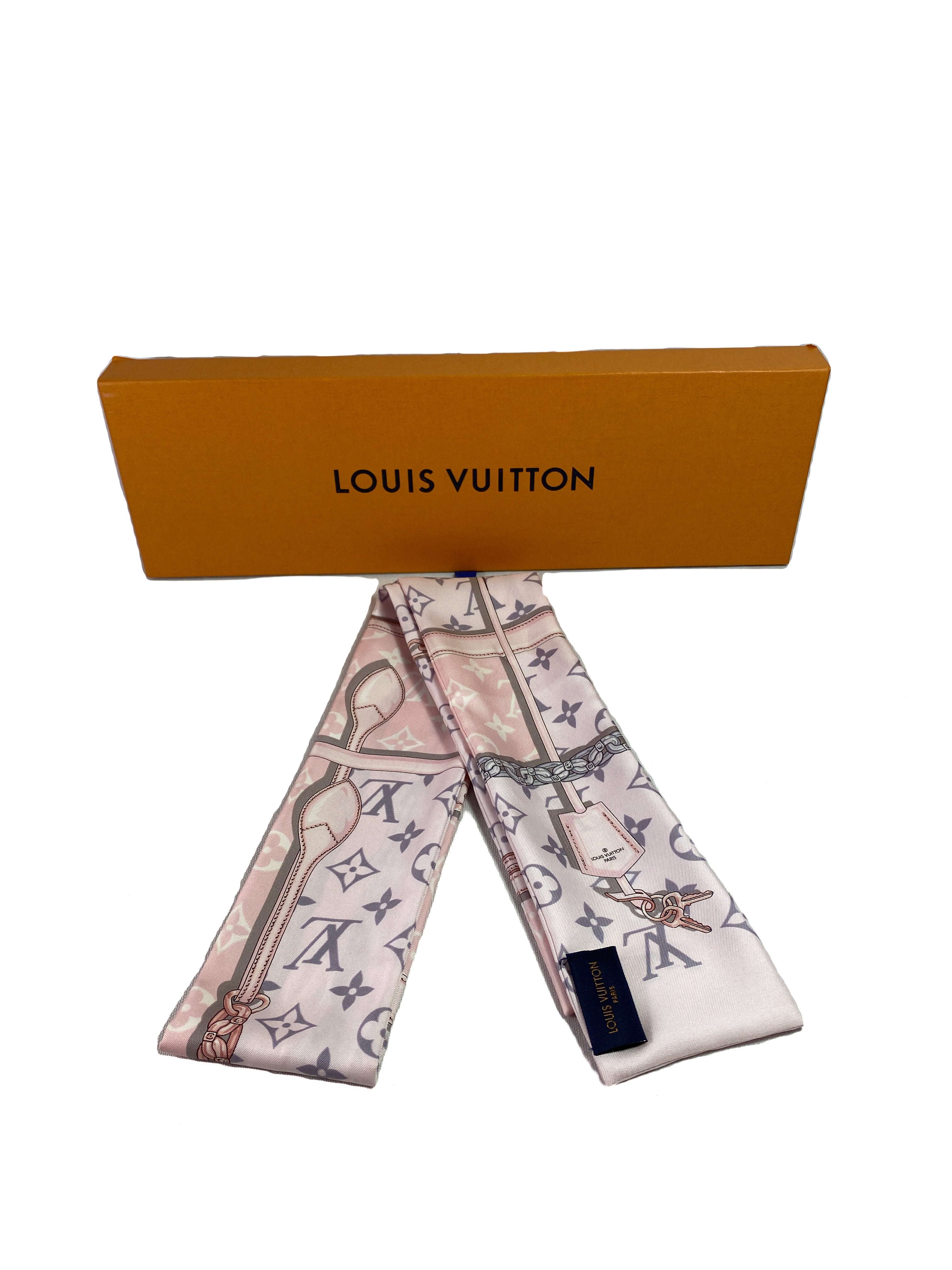 Louis Vuitton Twilly Scarf, Small Wallet, And Two Clear Monogram