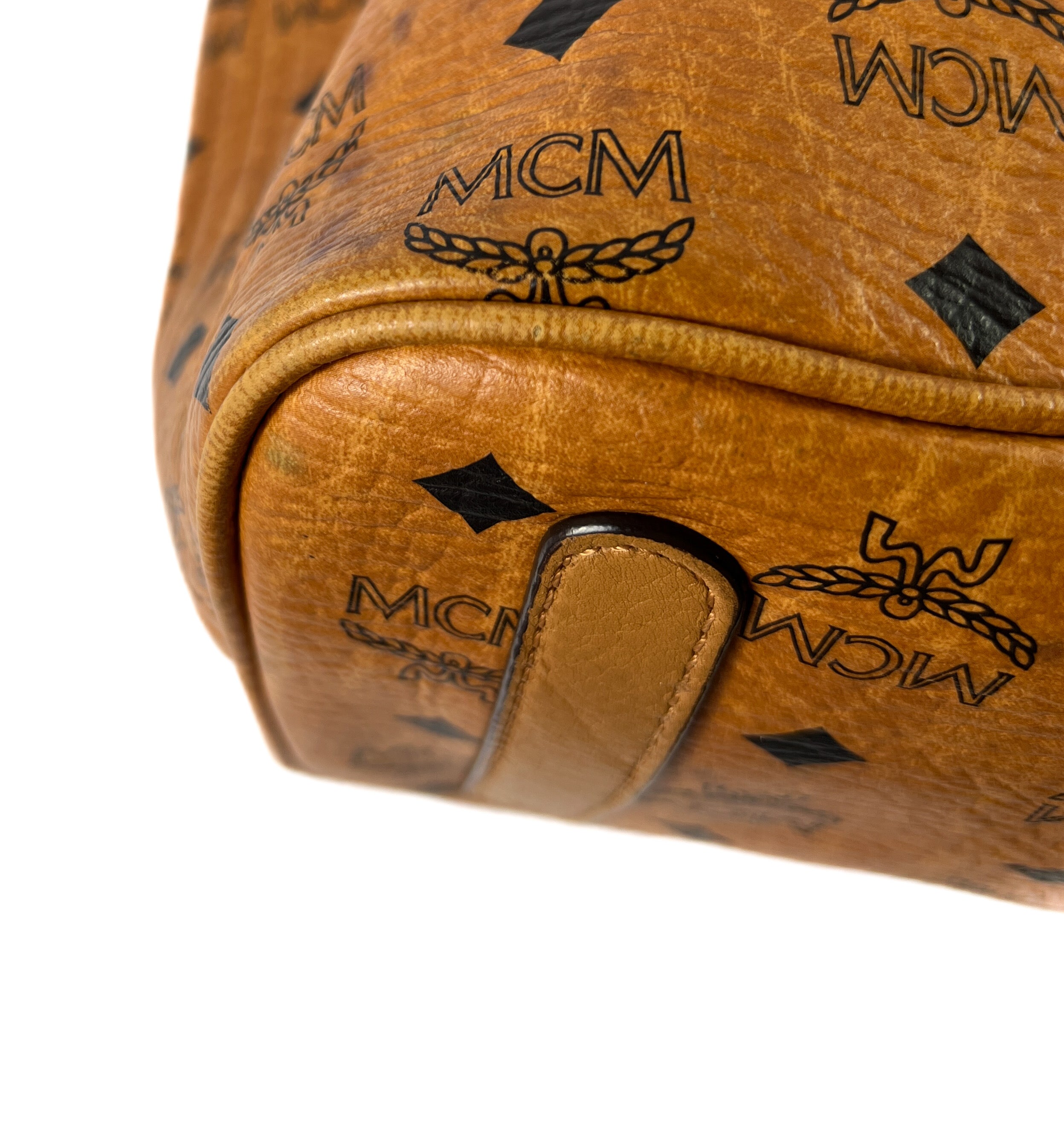 MCM Liz brown visetos reversible tote **as is**