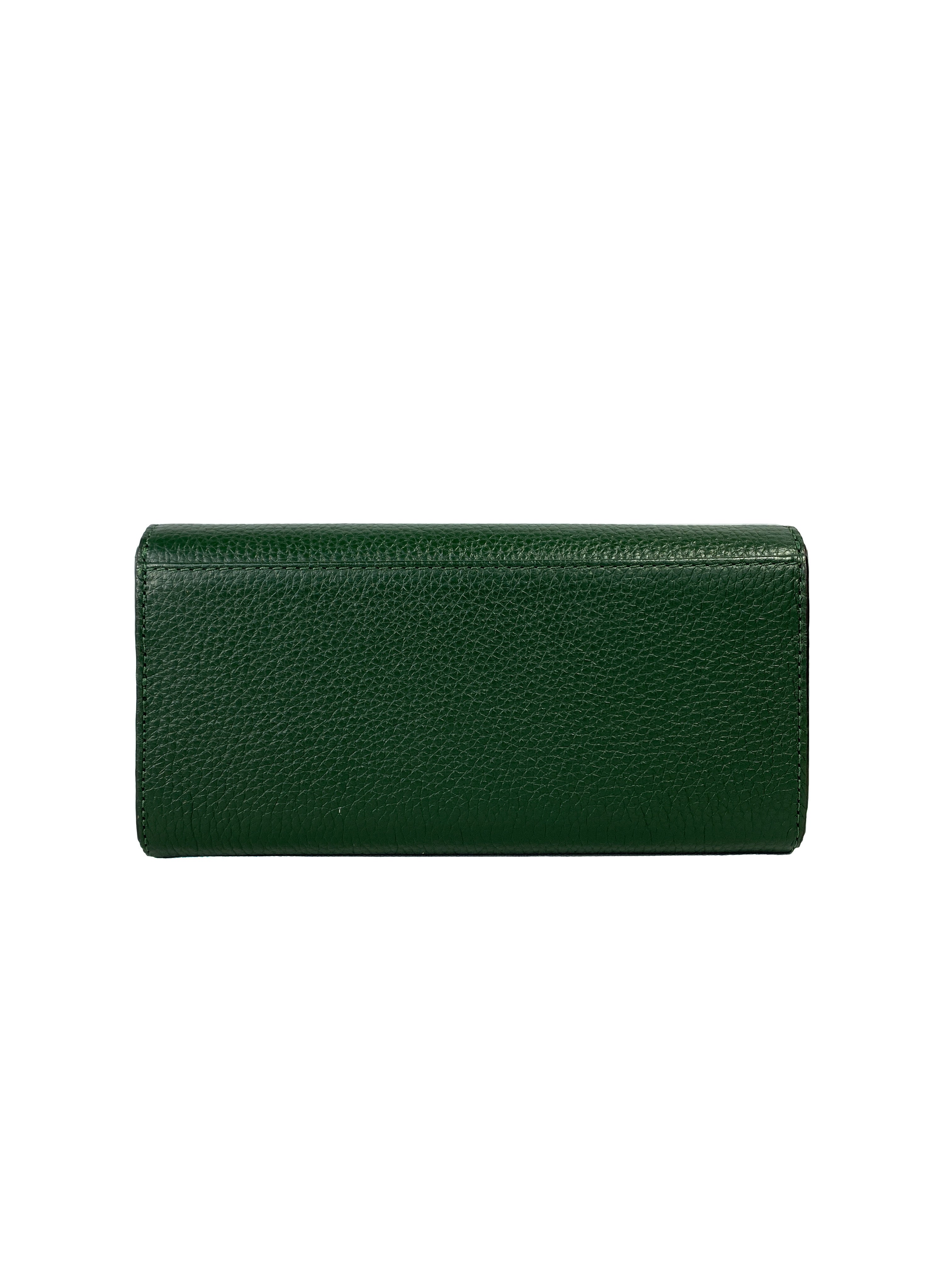 Michael Kors dark green leather wallet