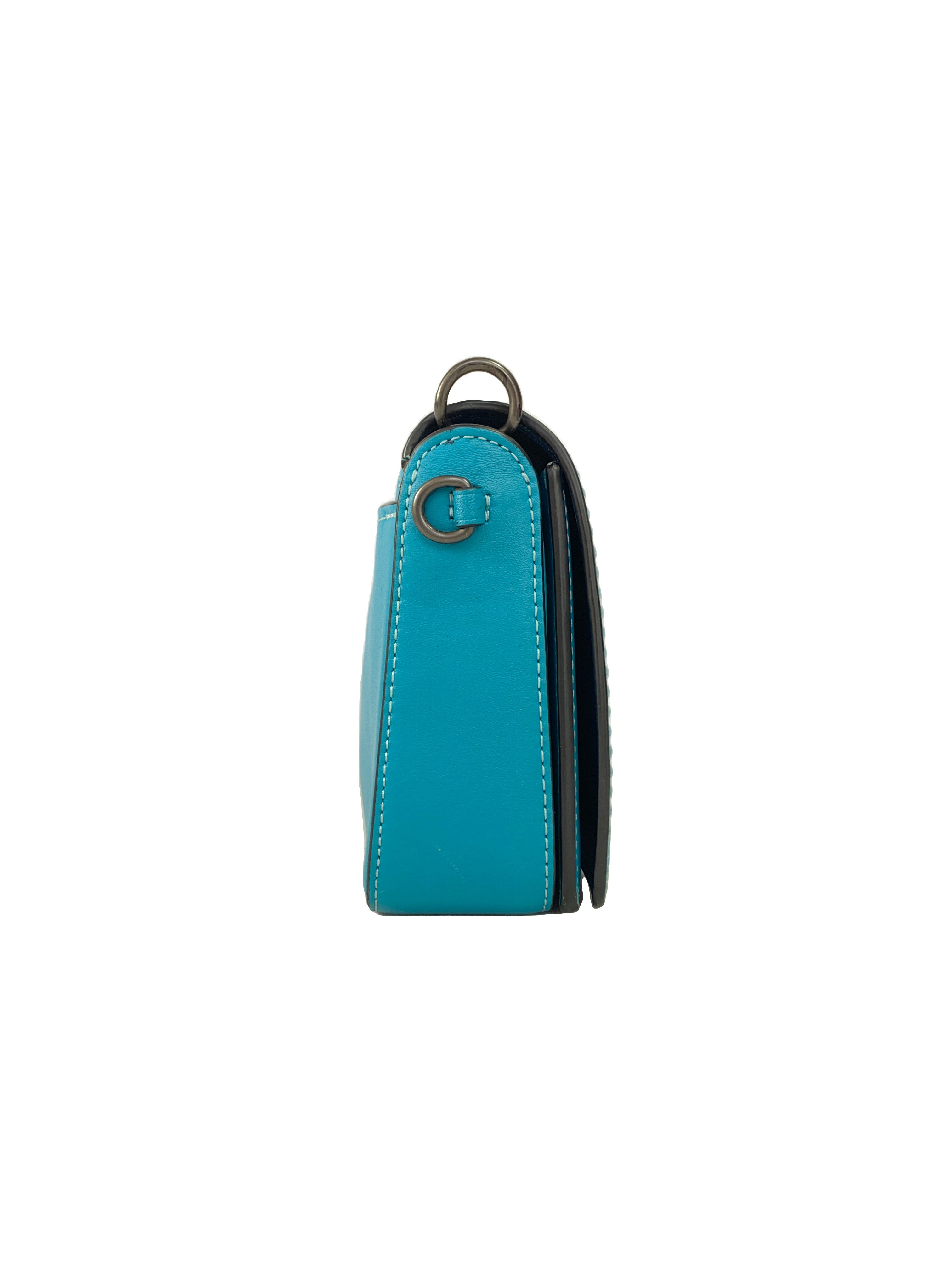 Coach bright blue leather re-issue Dinky