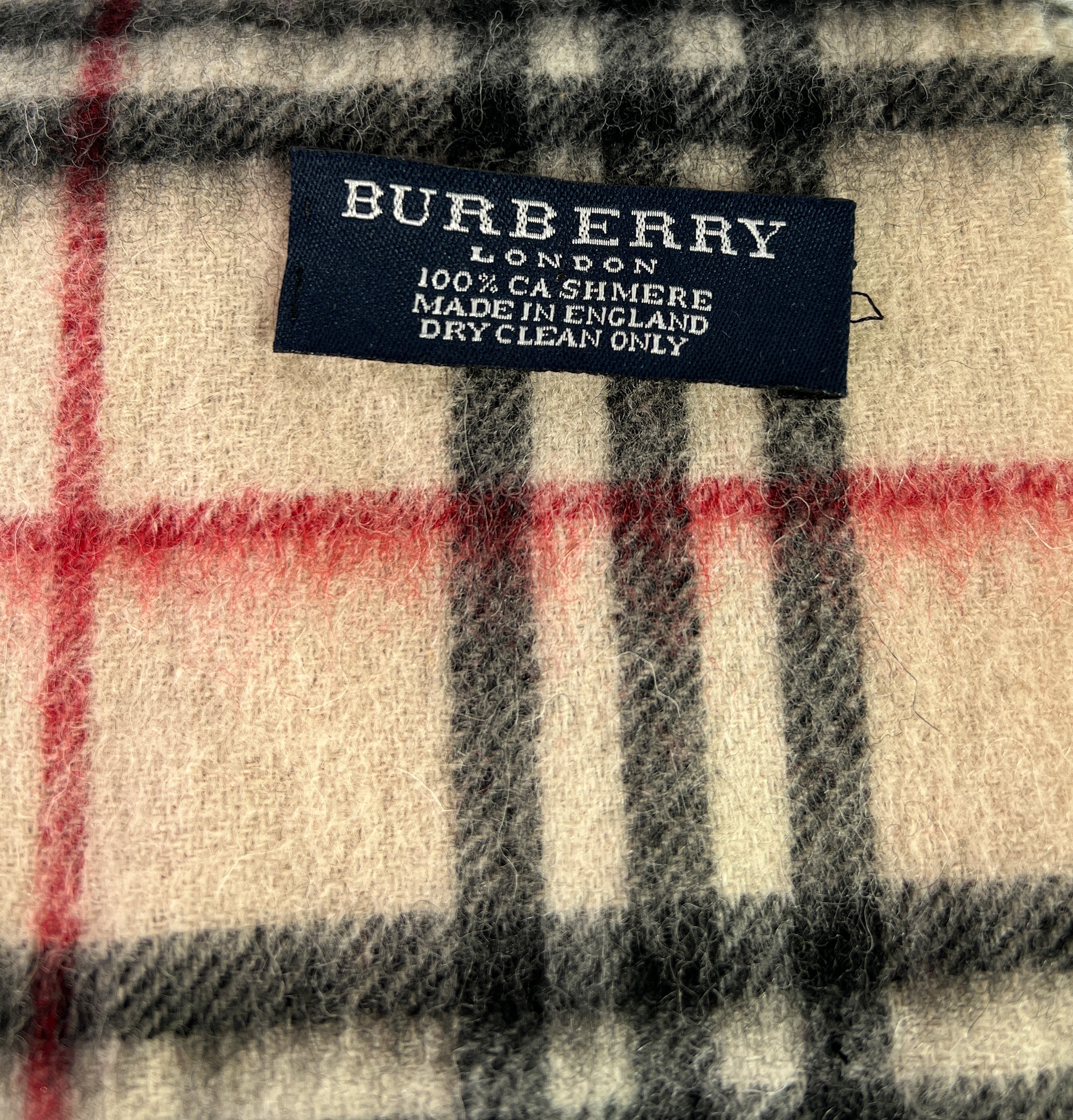 Burberry plaid cashmere scarf
