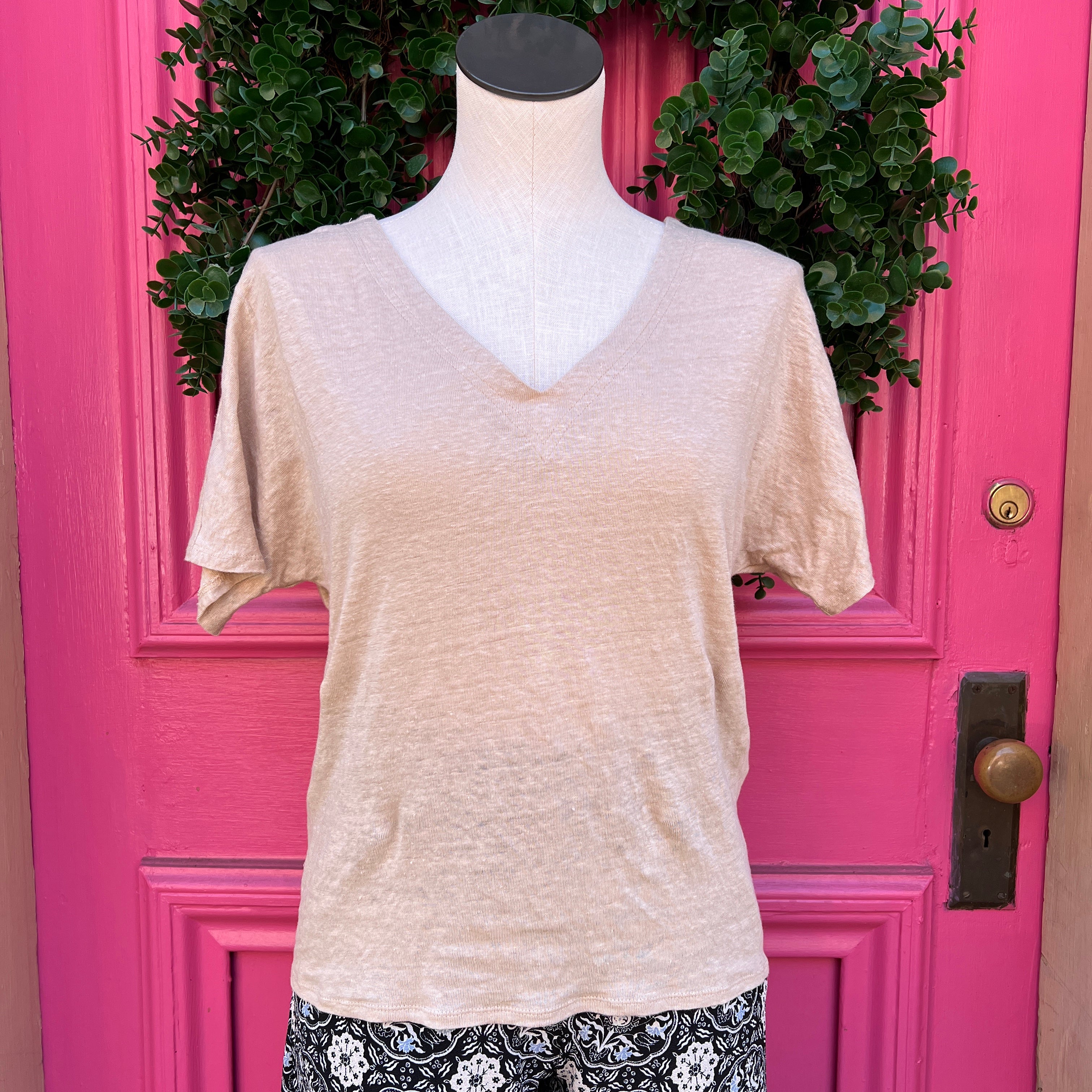 Chico's linen beige top size M