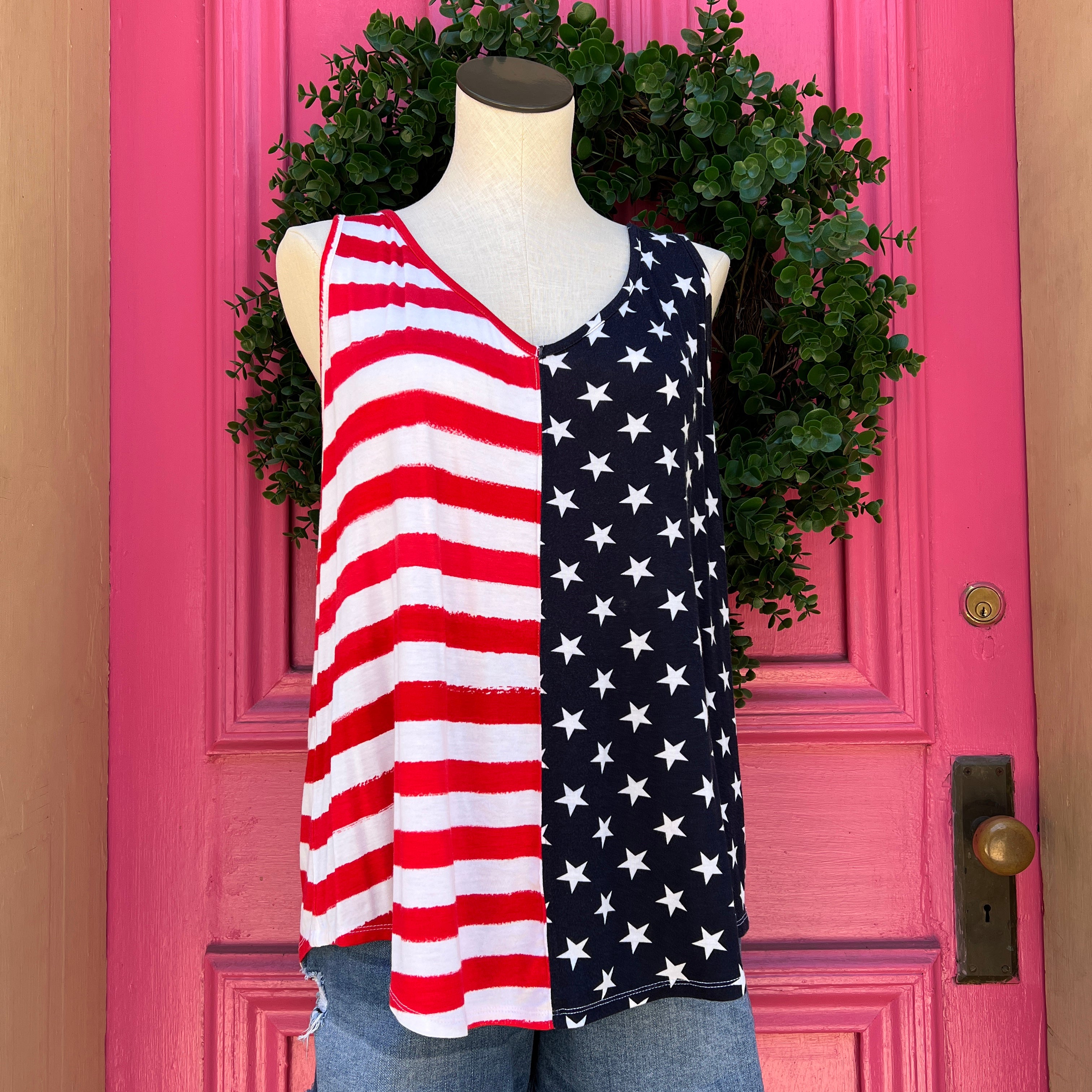 Soho Jeans stars and stripes tank size XXL