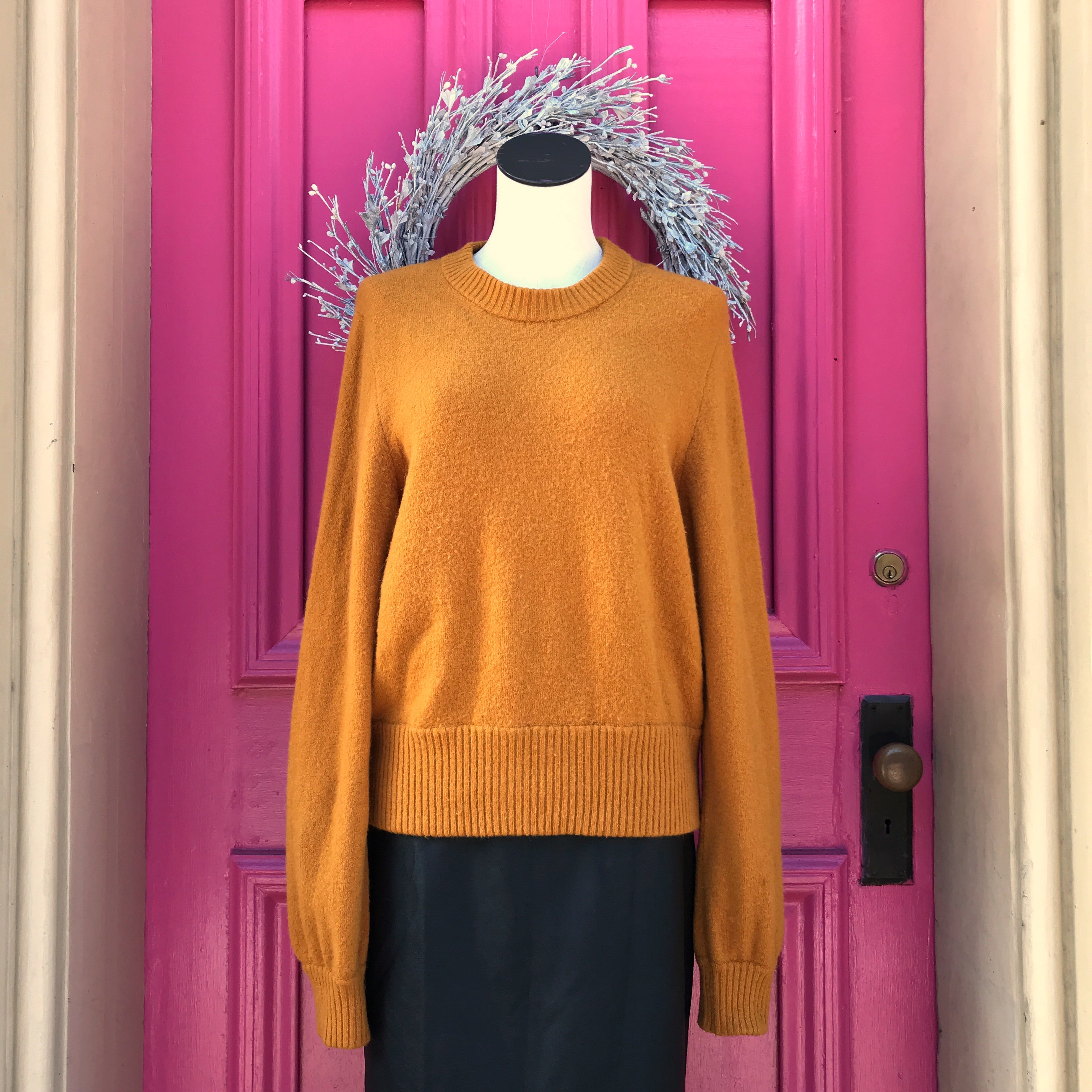 J. Crew golden sweater size XL - My Girlfriend's Wardrobe LLC