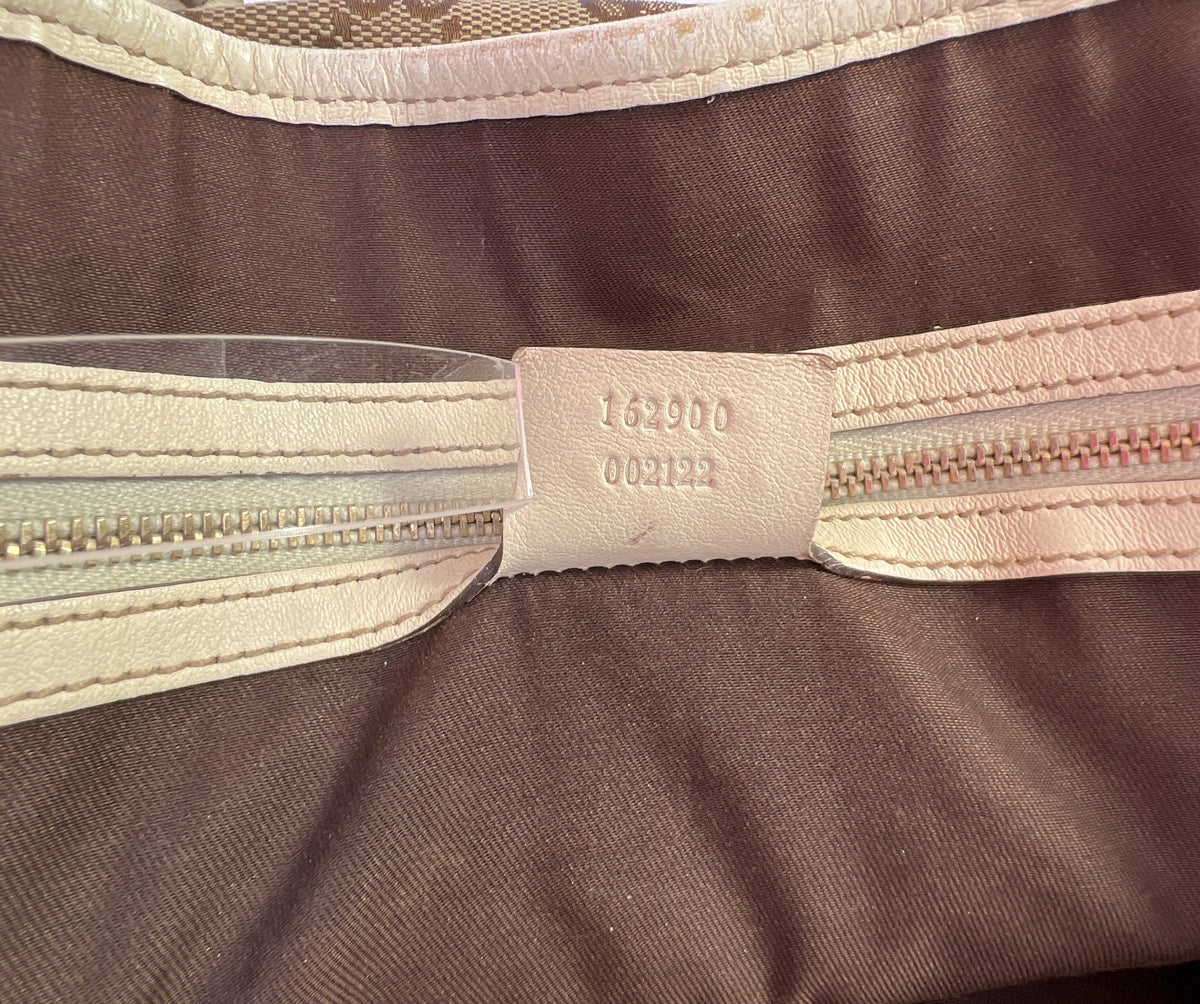 Gucci white and brown small Pelham hobo shoulder bag - My Girlfriend's Wardrobe LLC