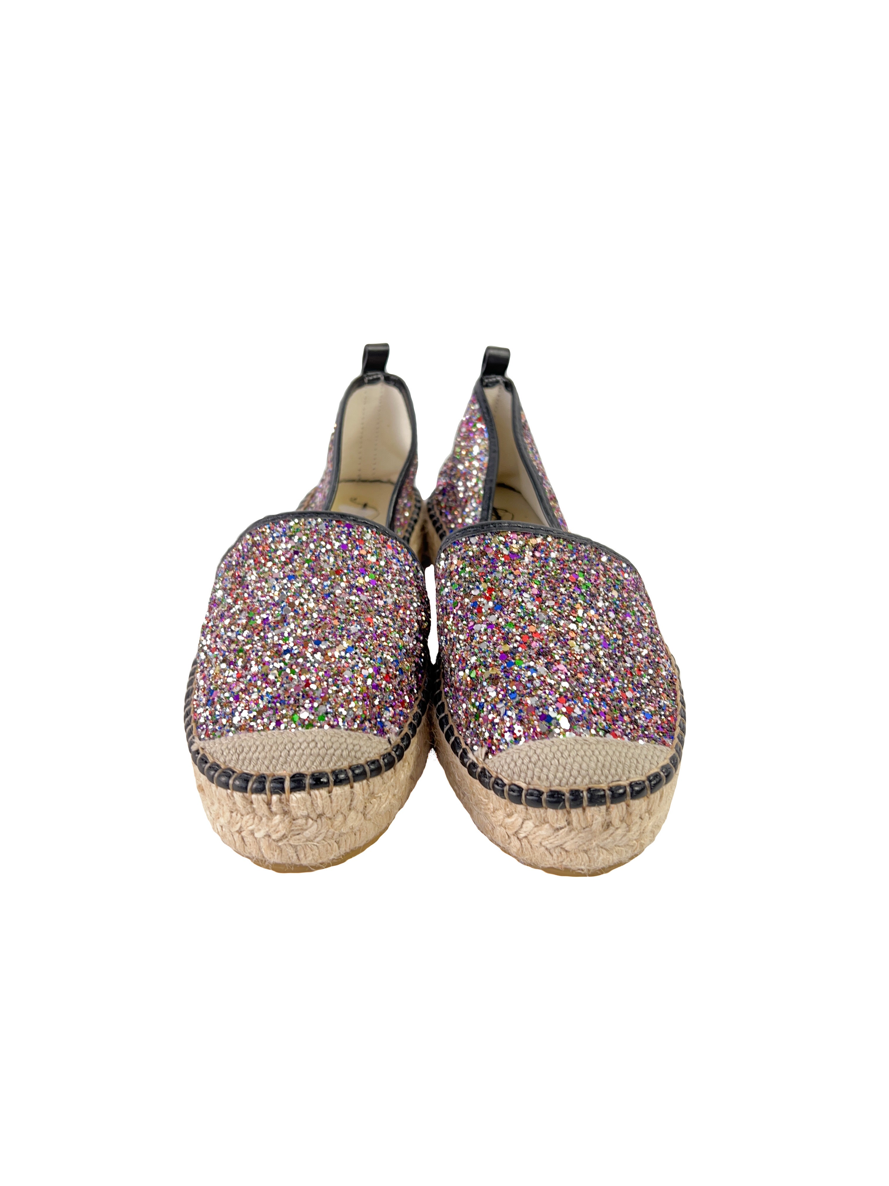 Free People glitter espadrilles size 37 new