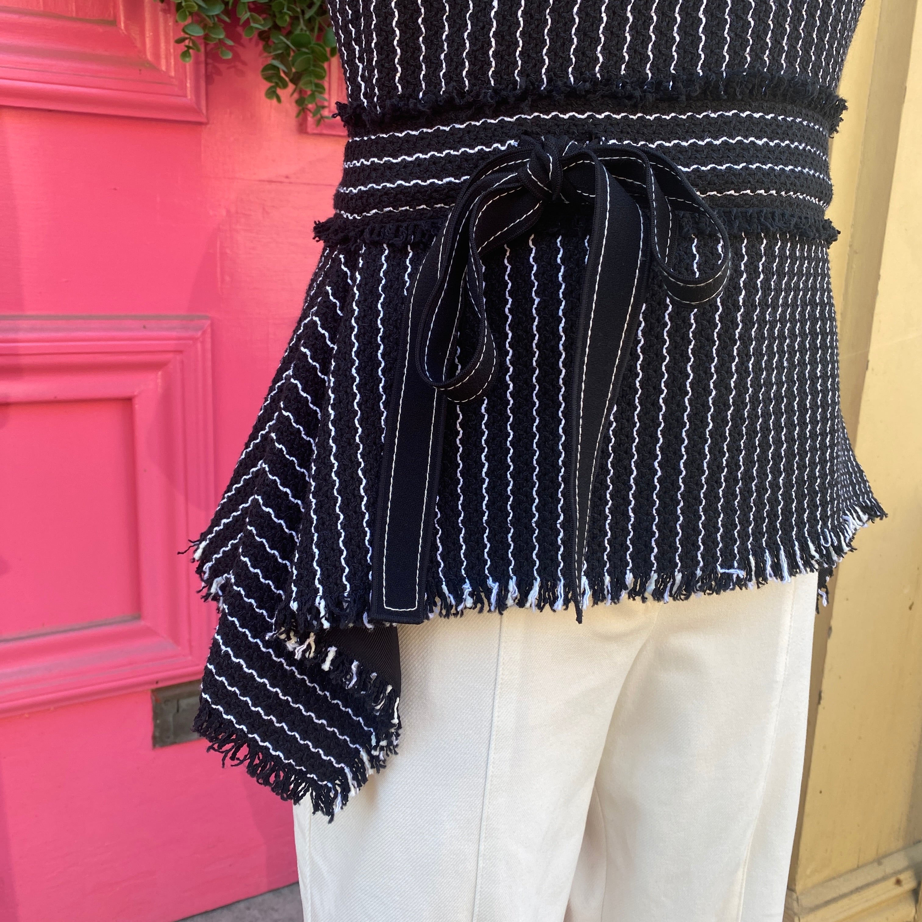 Derek Lam IO Crosby black white knit tank size 4 New With Tags