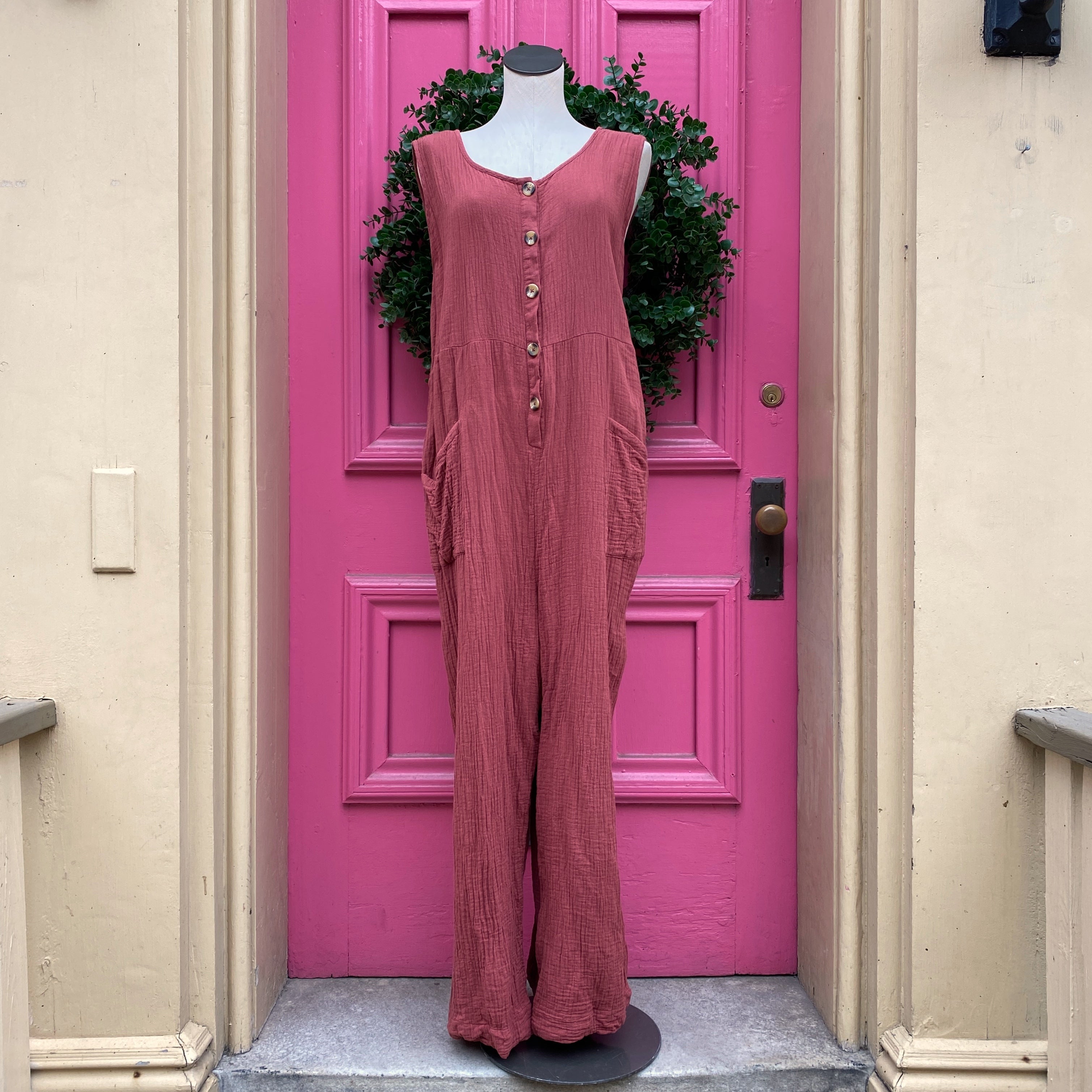 Coldwater Creek dusty red jumpsuit size 20W